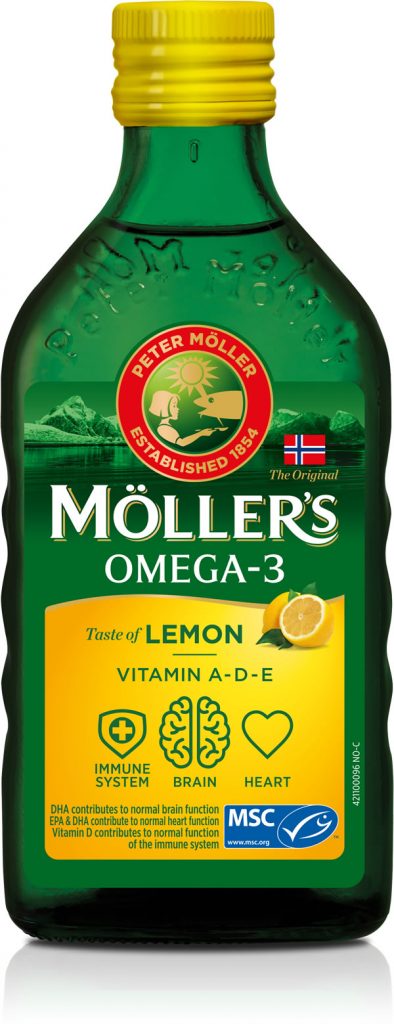 MOLLERS COD LIVER OIL OMEGA 3 lemon 250ml