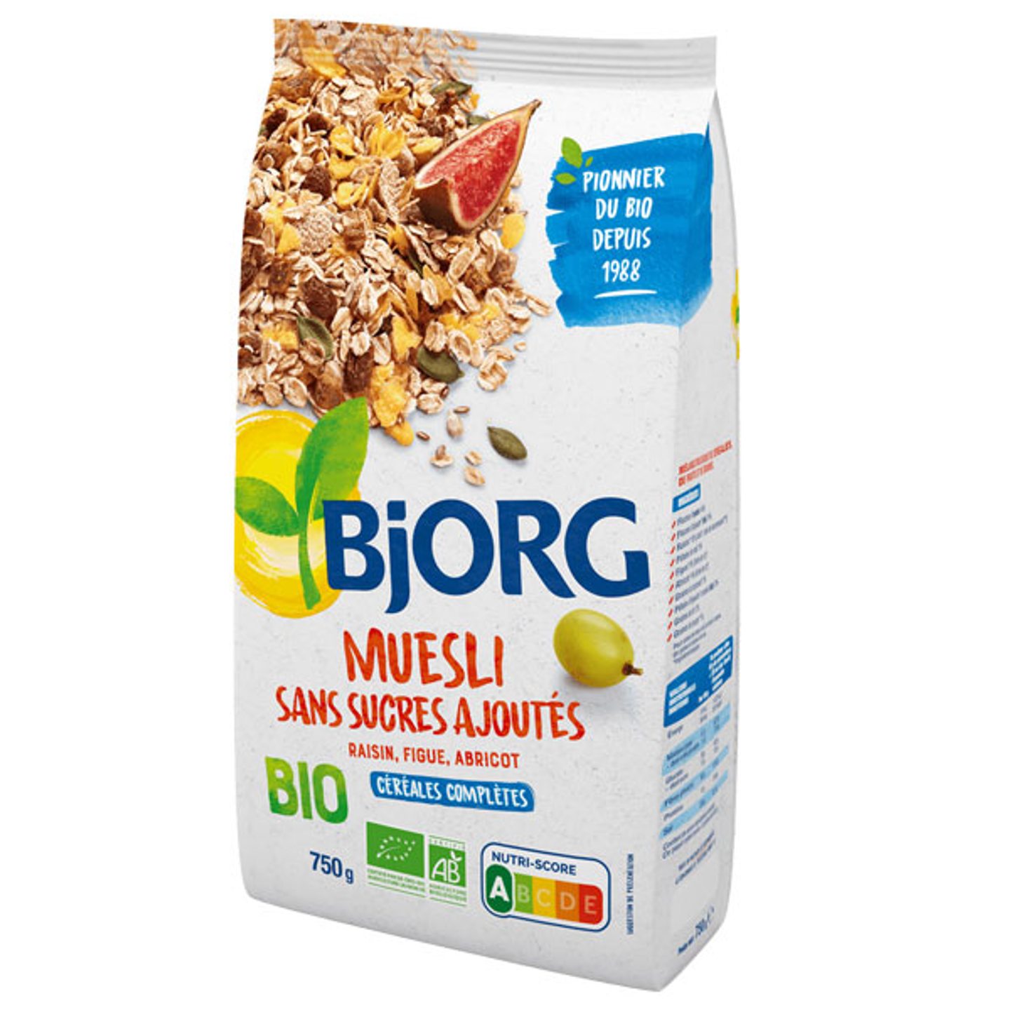 Céréales Muesli sans sucres ajoutés 375g - Bjorg