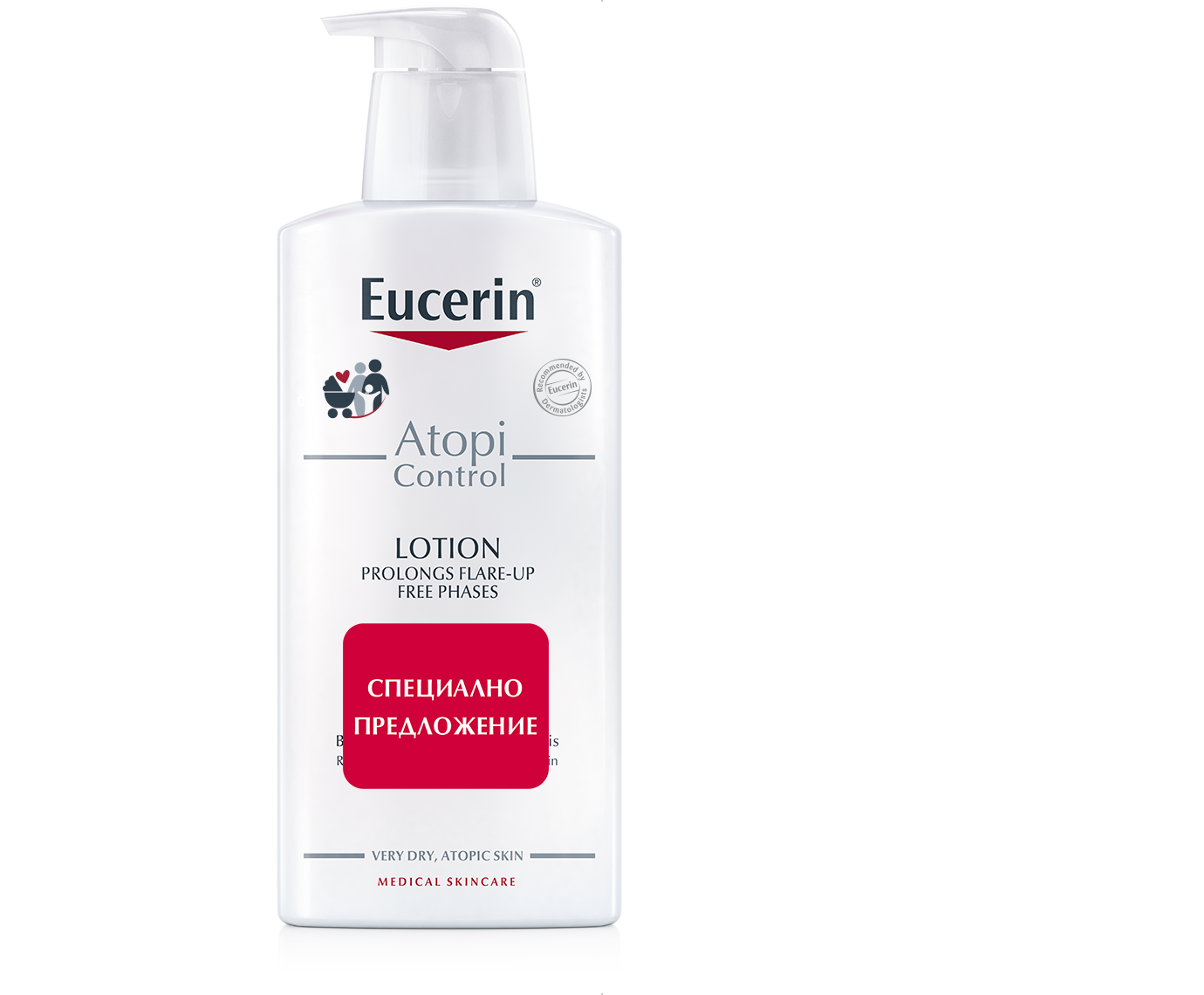 EUCERIN ATOPI CONTROL успокояващ лосион за тяло 400ml специална цена