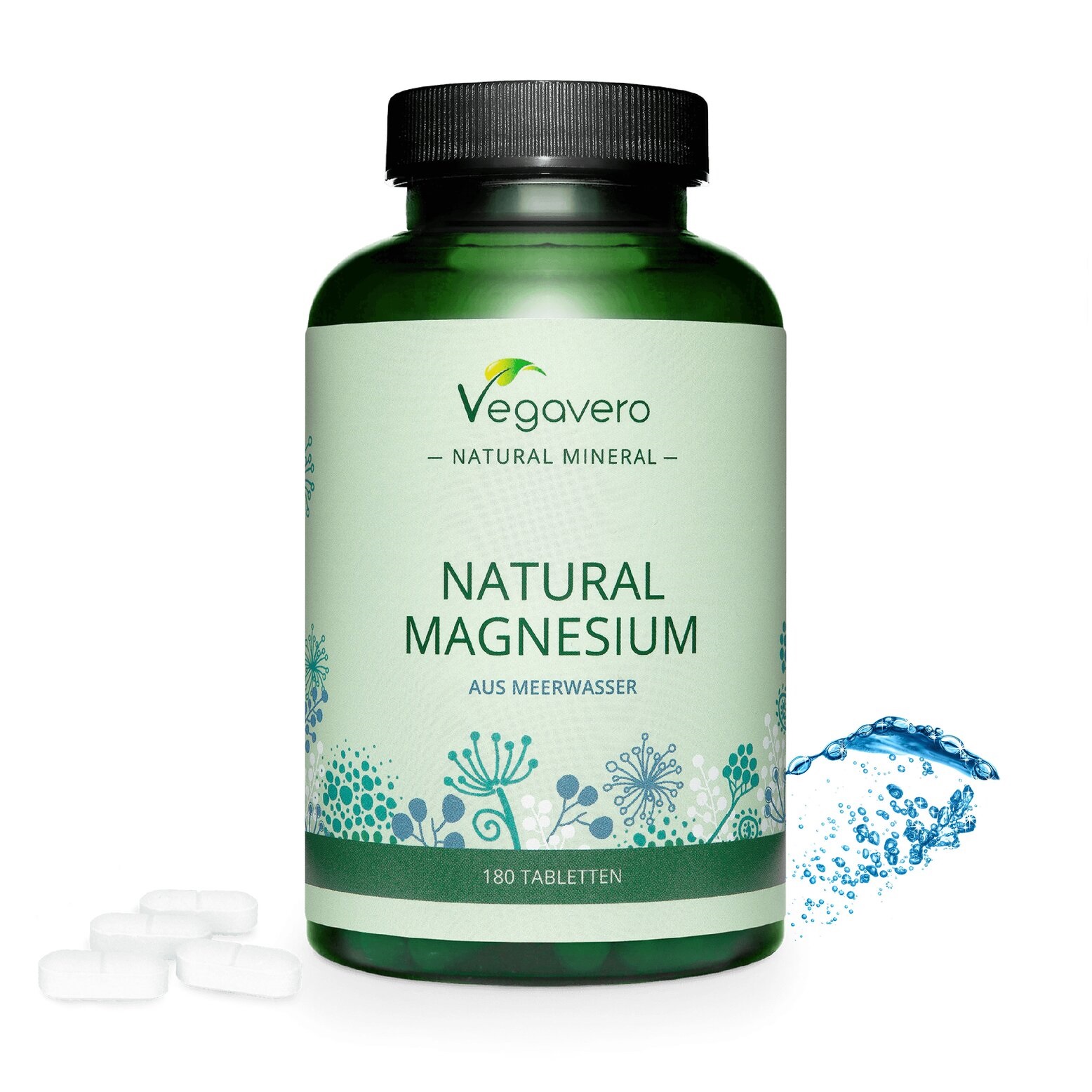 VEGAVERO NATURAL MAGNESIUM Магнезий с висока степен на усвояване x 180 tabl
