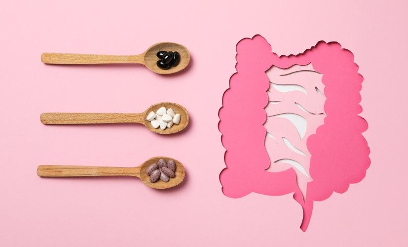gut-health-concept-with-supplements-and-paper-inte