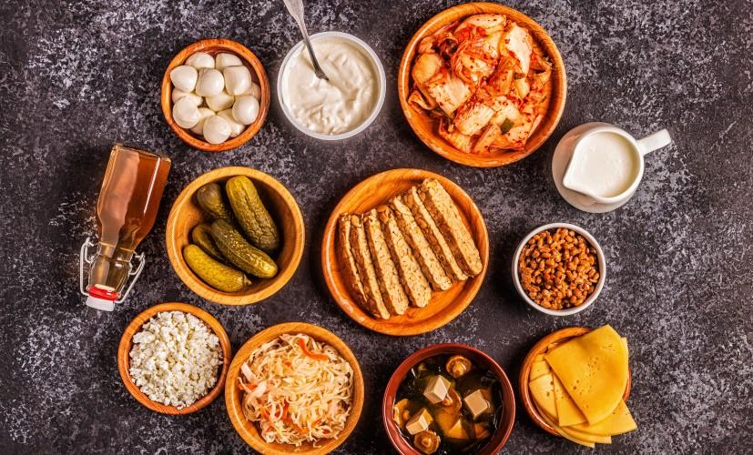 selection-of-fermented-foods-on-dark-background