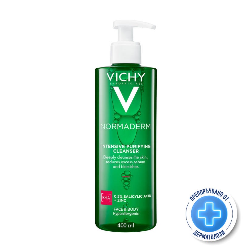 VICHY NORMADERM PHYTOSOLUTION измиващ гел за мазна кожа с несъвършенства 400ml