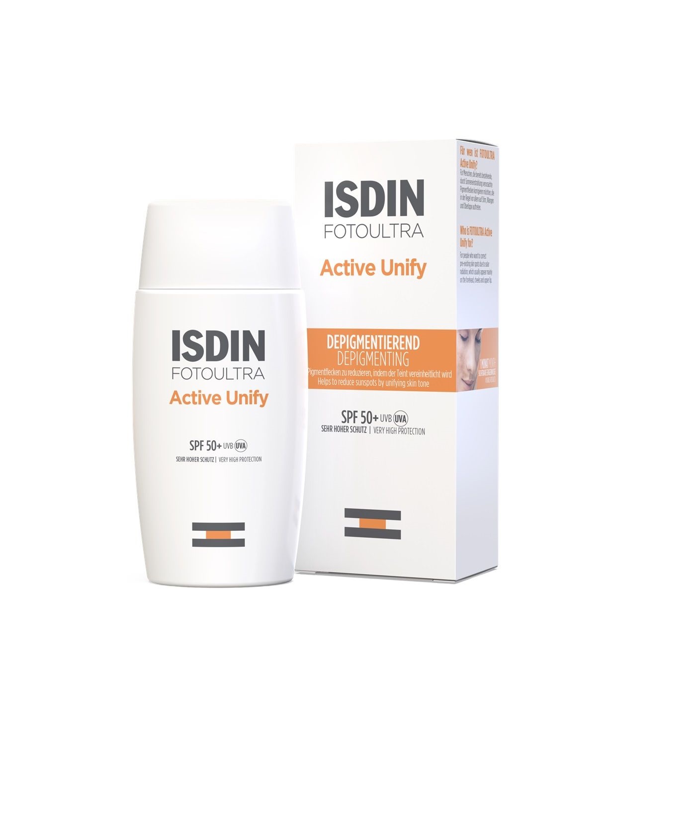 ISDIN FOTOULTRA 100 ACTIVE UNIFY Слънцезащитен флуид с депигментиращо действие SPF 50+ 50ml