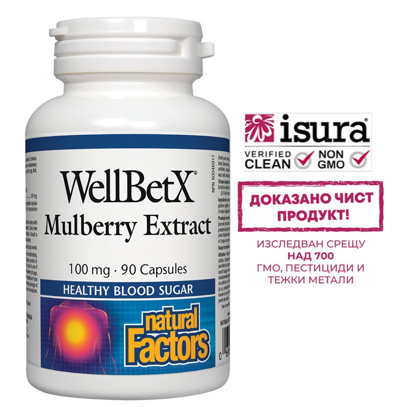 NATURAL FACTORS MULBERRY 100mg x 90 caps