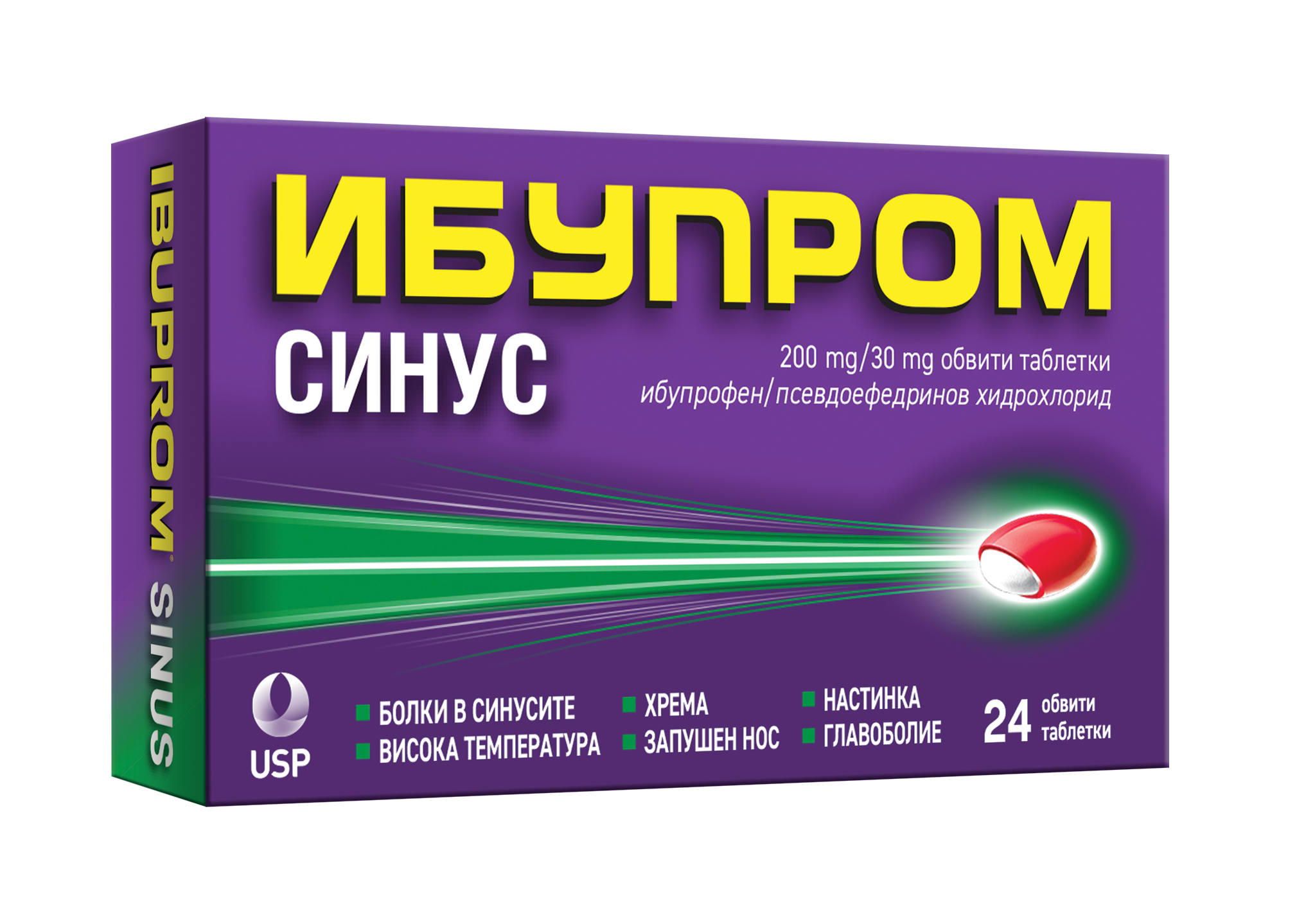 IBUPROM SINUS 200mg/30mg x 24 tabl