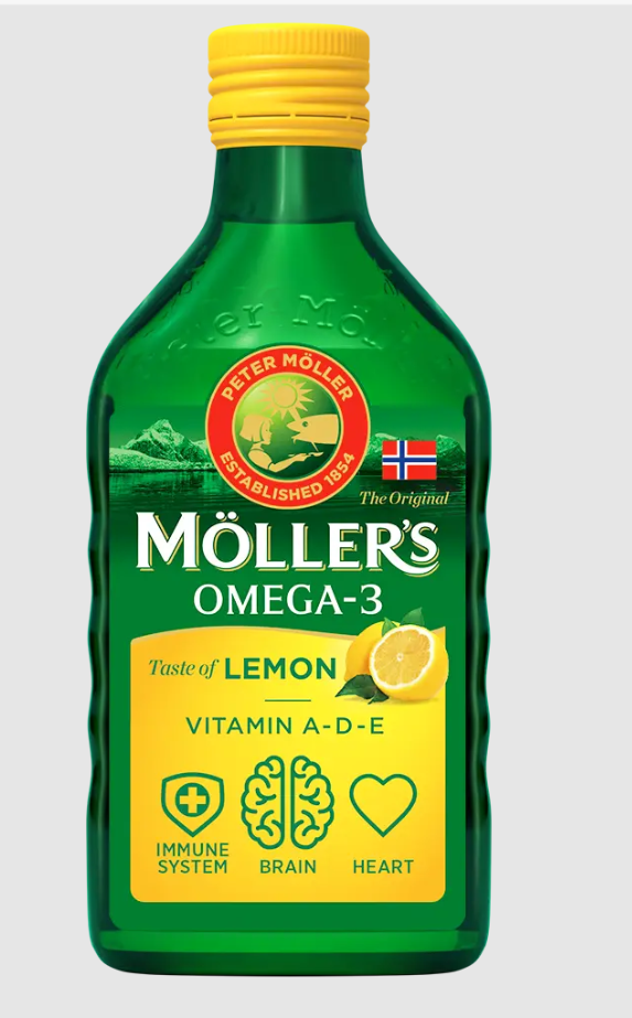 MOLLERS COD LIVER OIL OMEGA 3 лимон 250ml