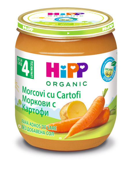 HIPP BIO РАННИ МОРКОВИ С КАРТОФИ 125g 4000