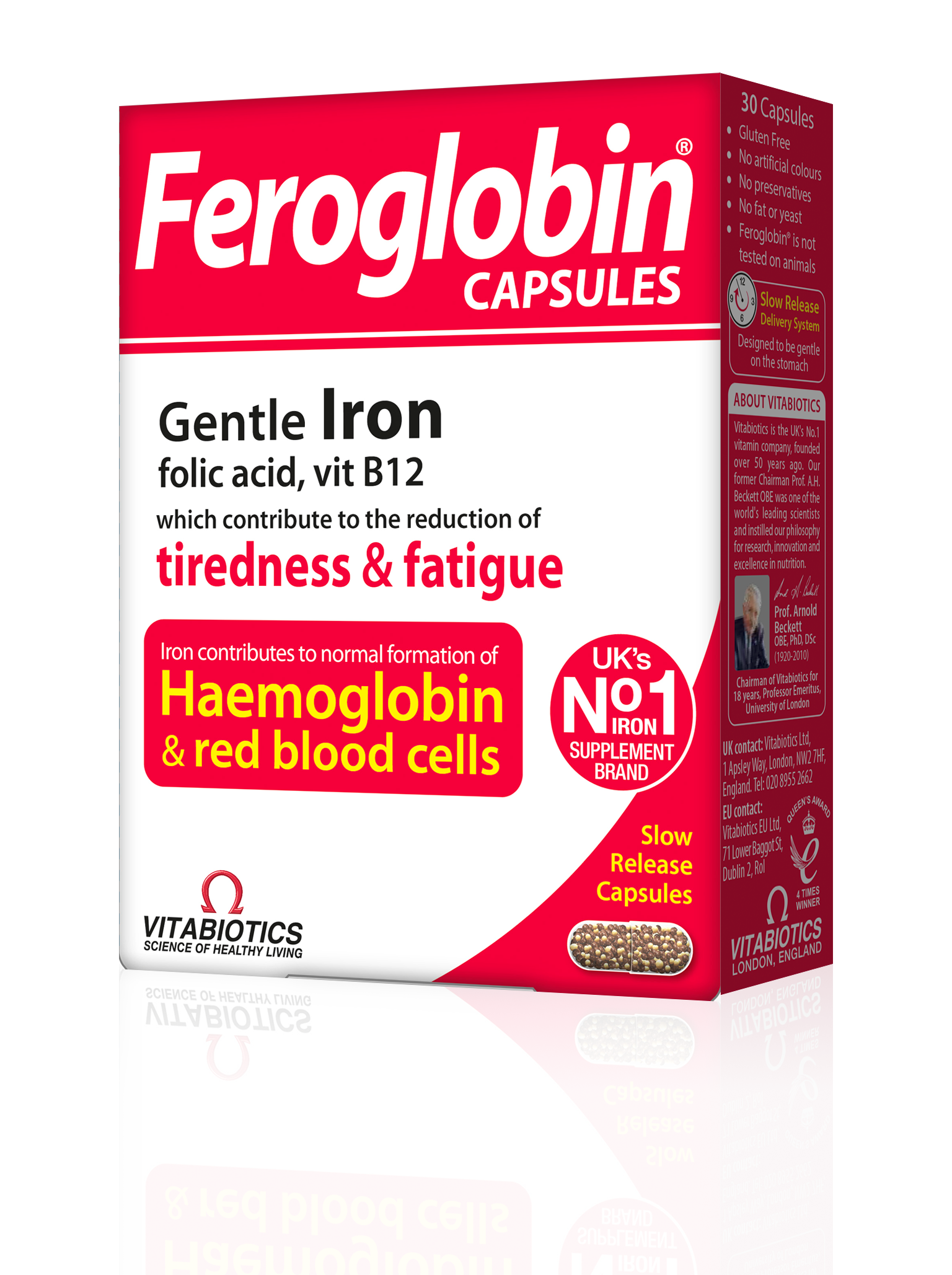 VITABIOTICS FEROGLOBIN Желязо B-12 x 30caps