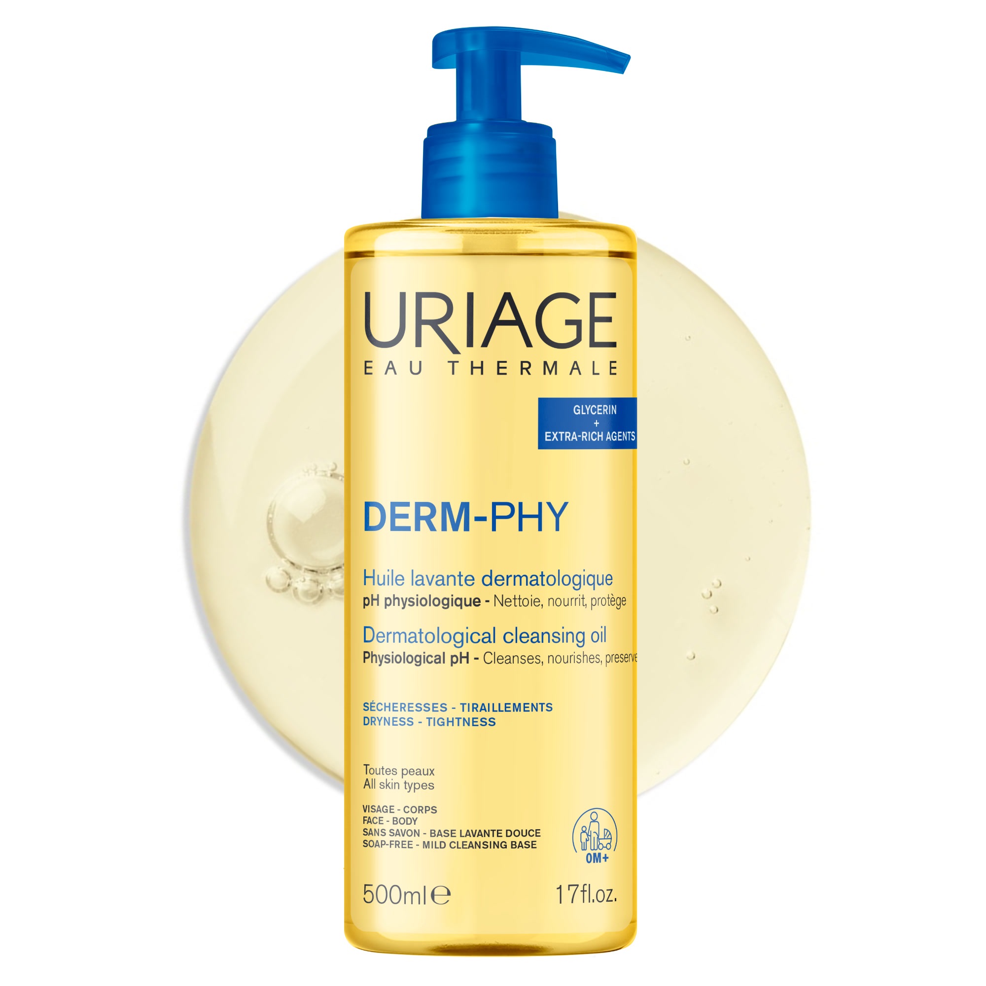 URIAGE HUILE LAVANTE гел-олио за лице и тяло 500ml