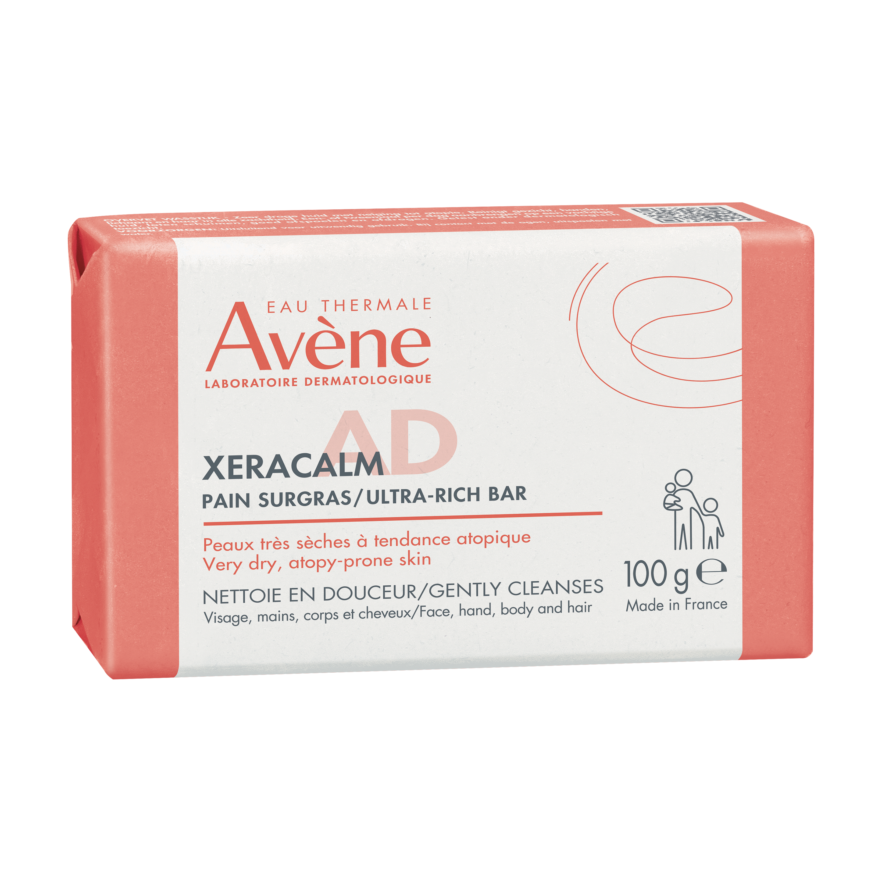 AVENE XERACALM A.D Свръхобогатен сапун  за суха кожа склонна към раздразнения 100g