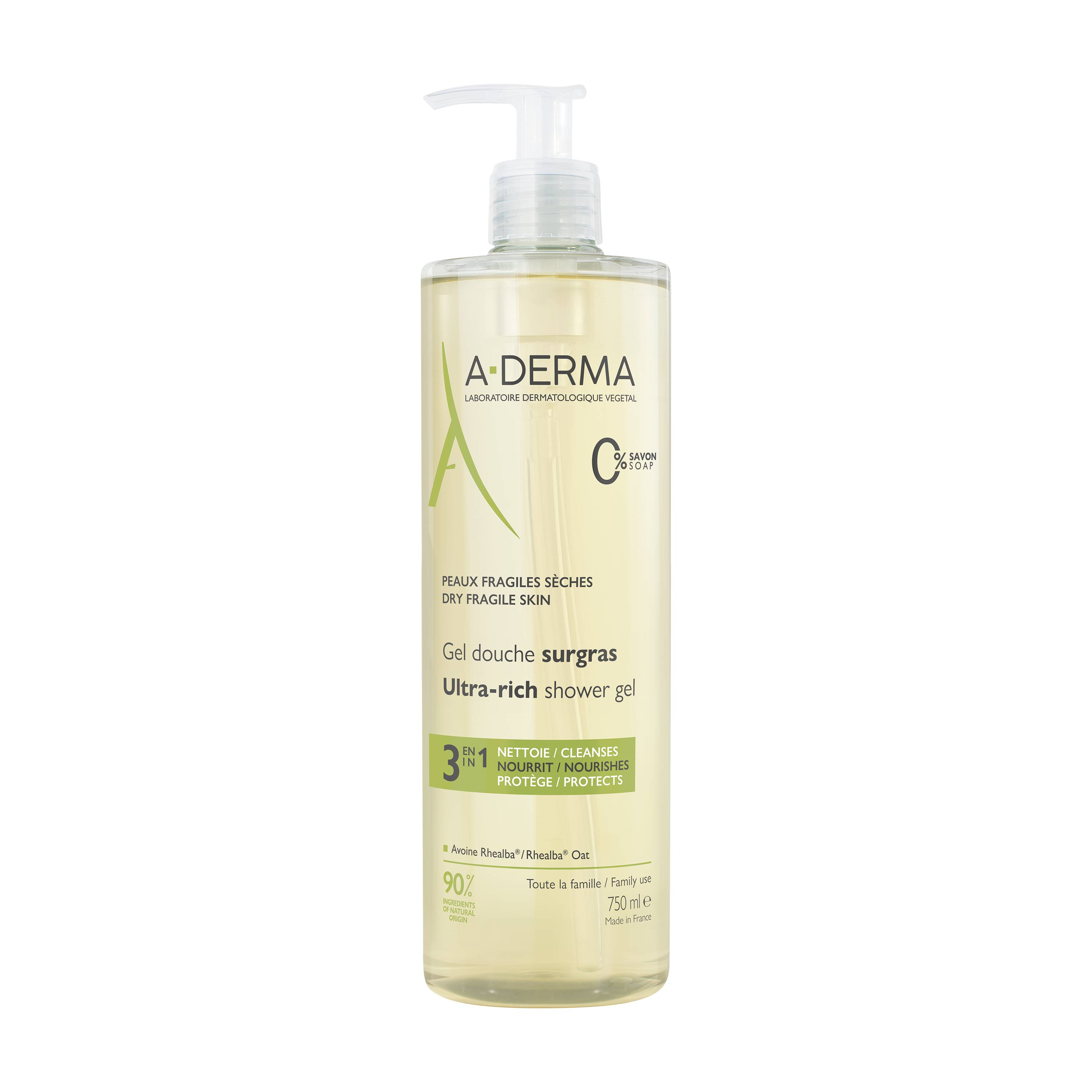 A-DERMA ULTRA RICH ultra-enriched shower gel 3in1 750ml
