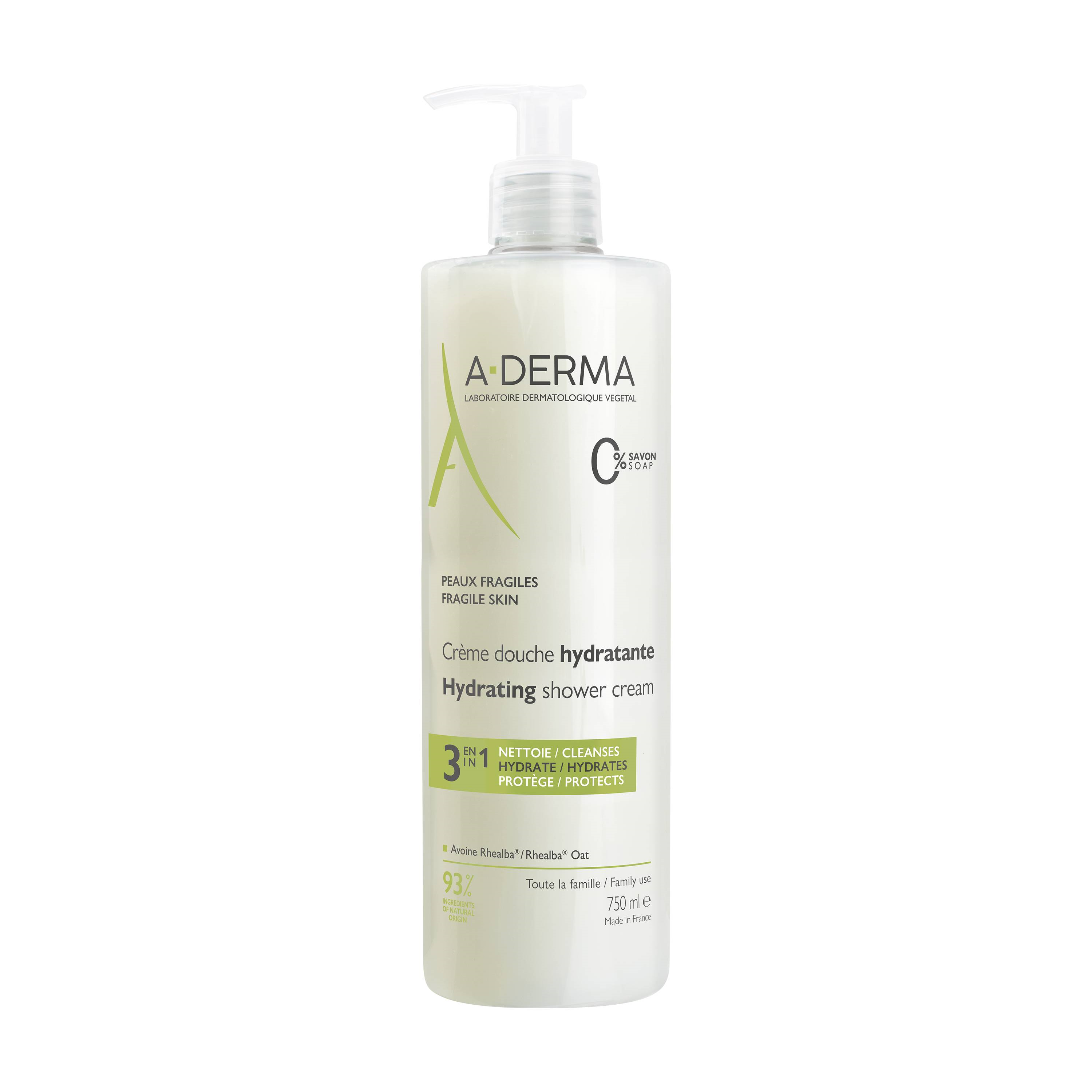 A-DERMA хидратиращ защитен душ-гел крем 3в1 750ml