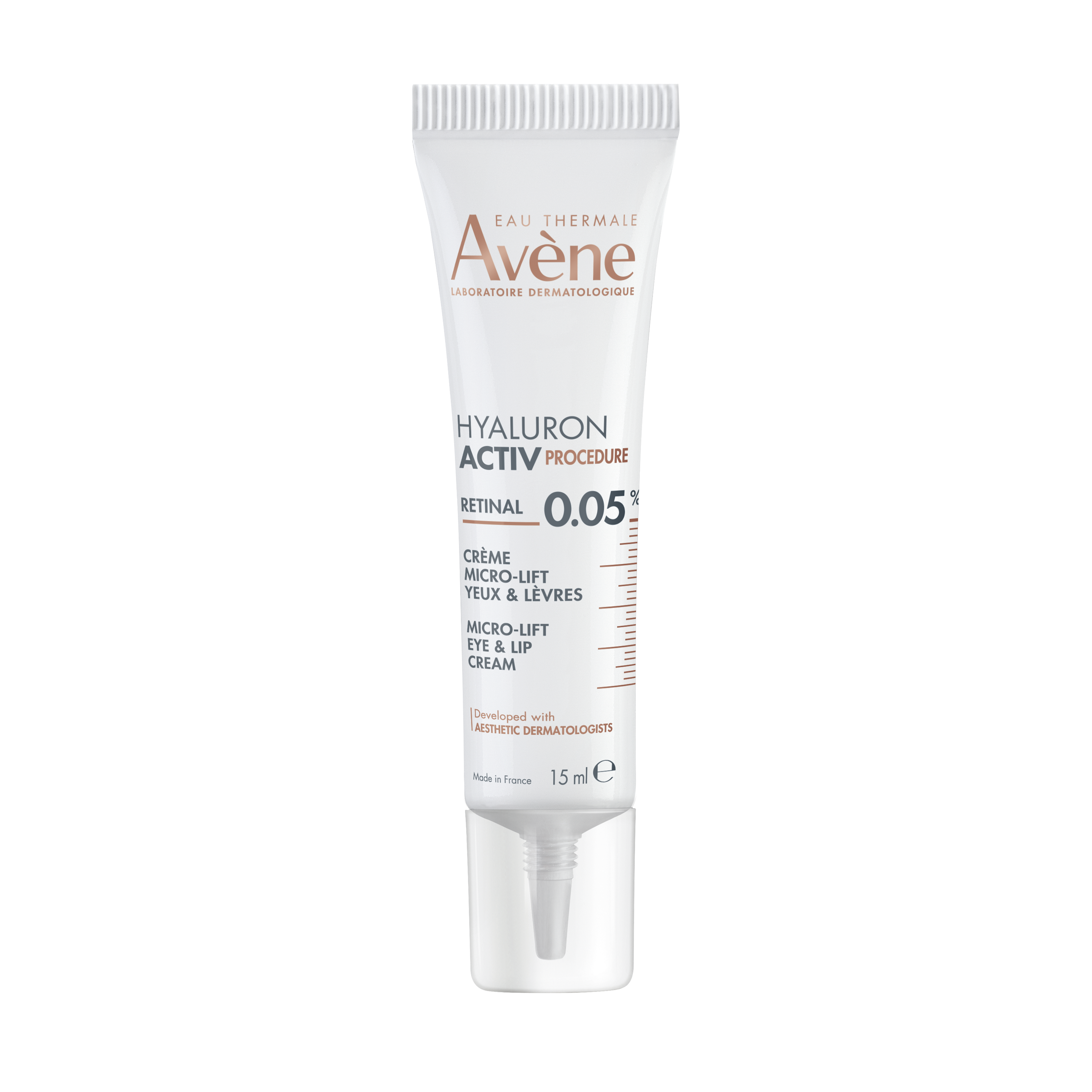 AVENE HYALURON ACTIV PROCEDURE микролифтинг крем за околоочния контур и устни с 0,05% ретинал 15ml
