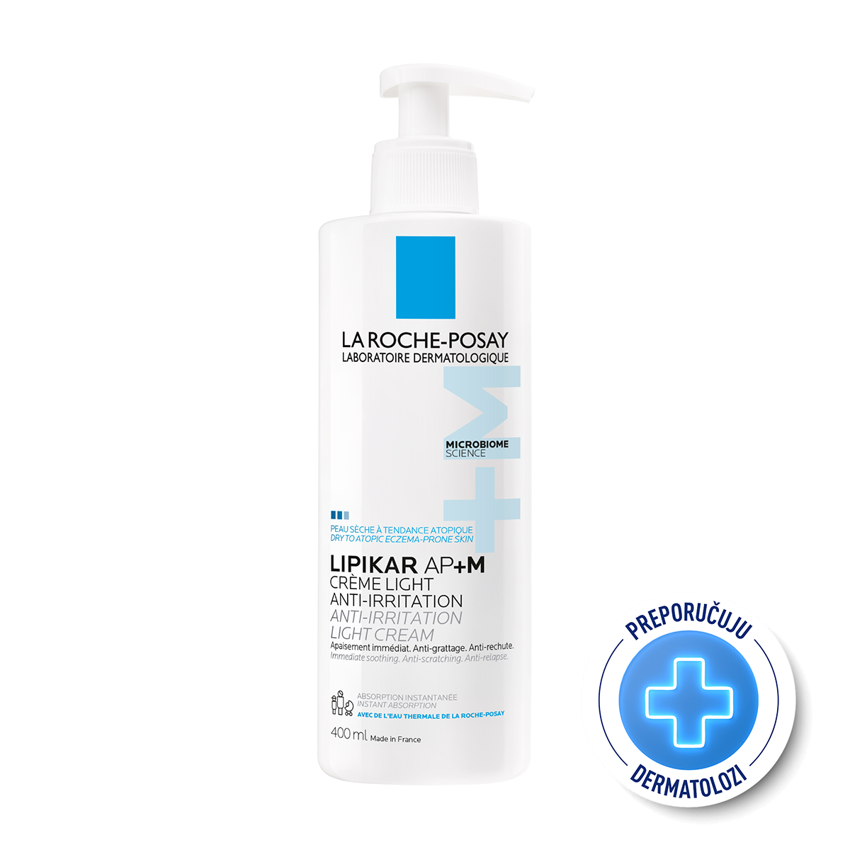 LA ROCHE-POSAY LIPIKAR AP+M CREME LIGHT soothing face and body balm for dry and atopic skin 400ml new