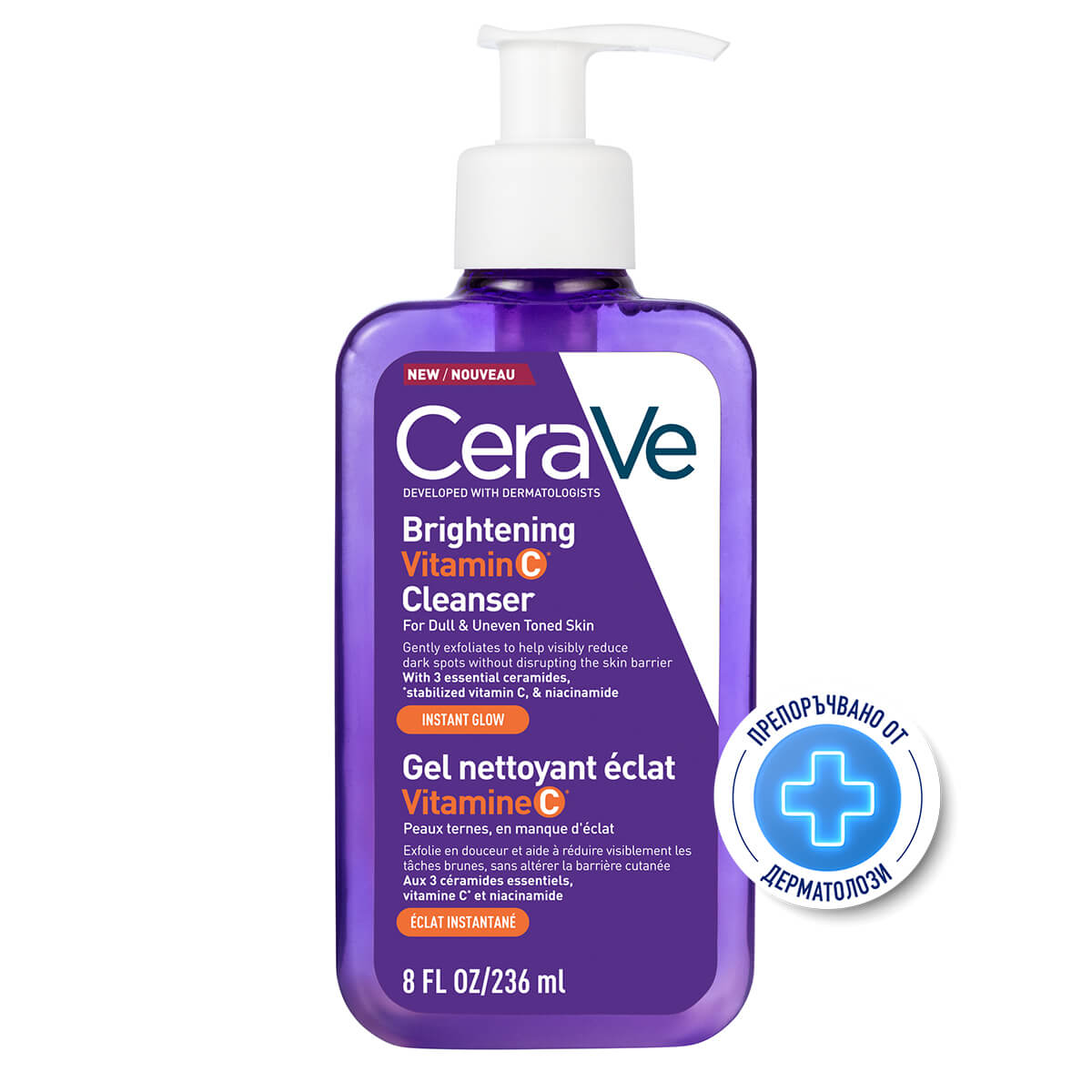 CERAVE Почистващ гел с витамин C 236ml