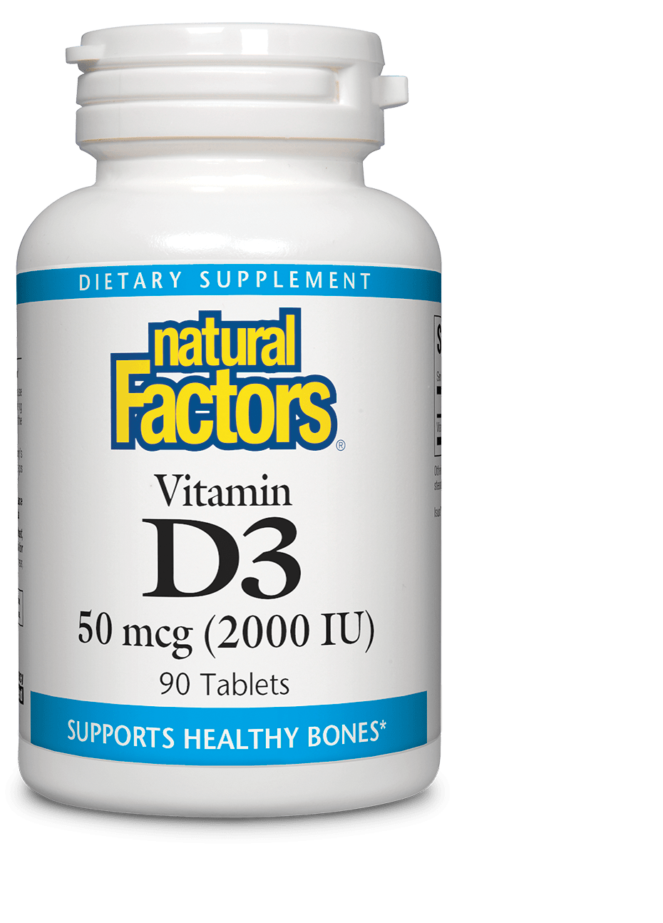 NATURAL FACTORS VITAMIN D3 2000IU x 90 tabl