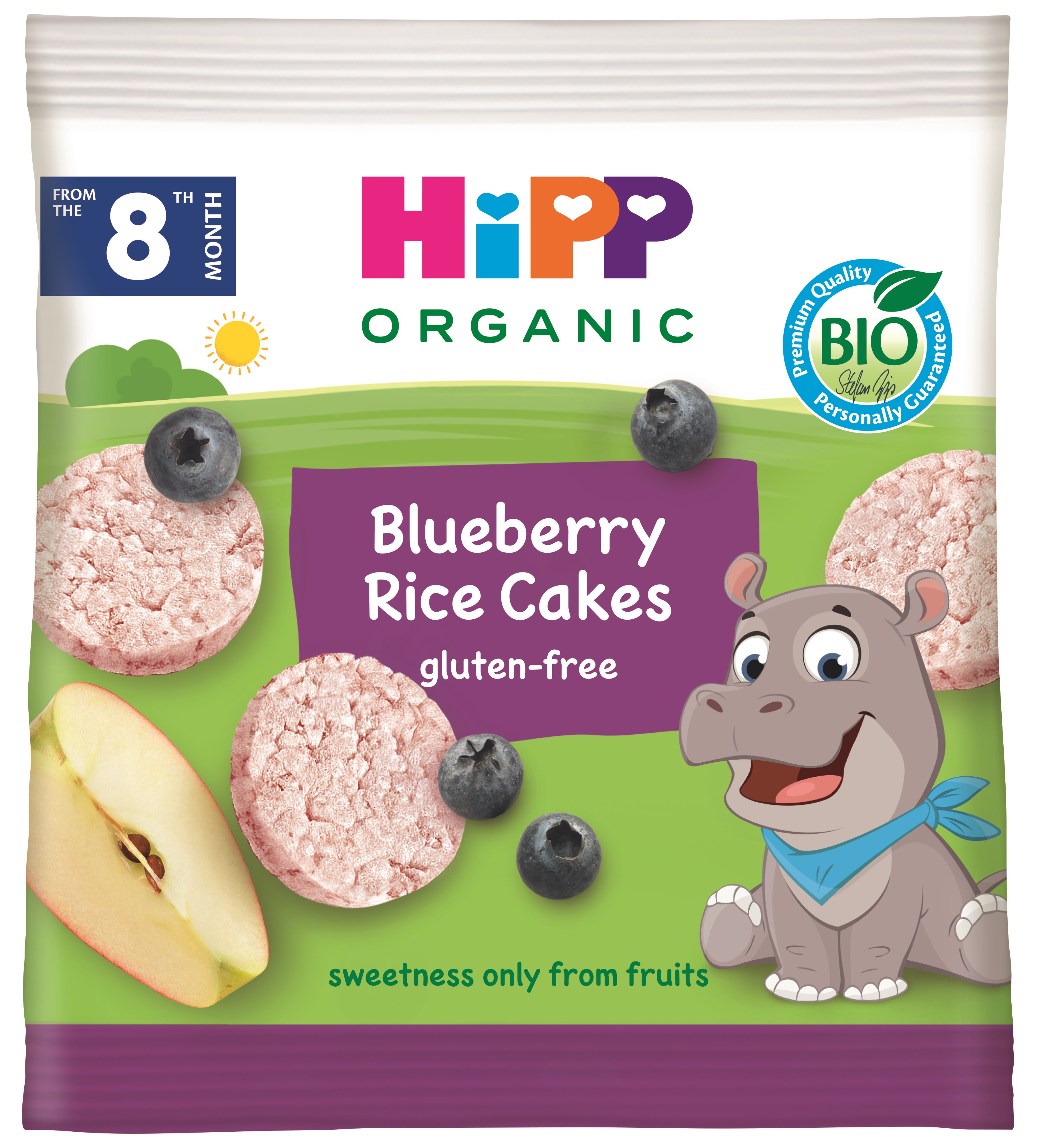 HIPP BIO rice crackers with blueberry and apple 30g 3569