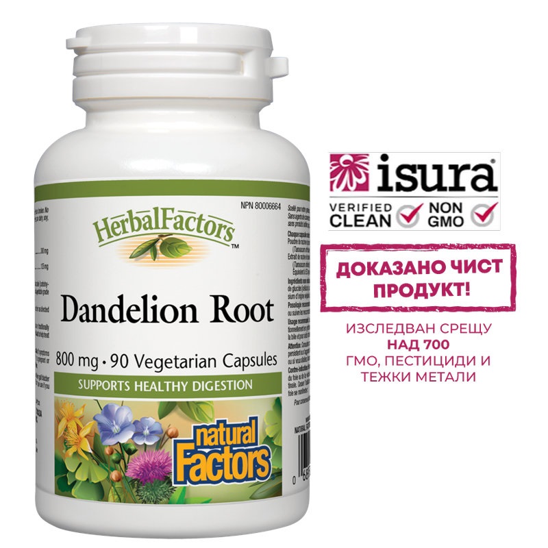 NATURAL FACTORS DANDELION ROOT EXTRACT x 90 caps