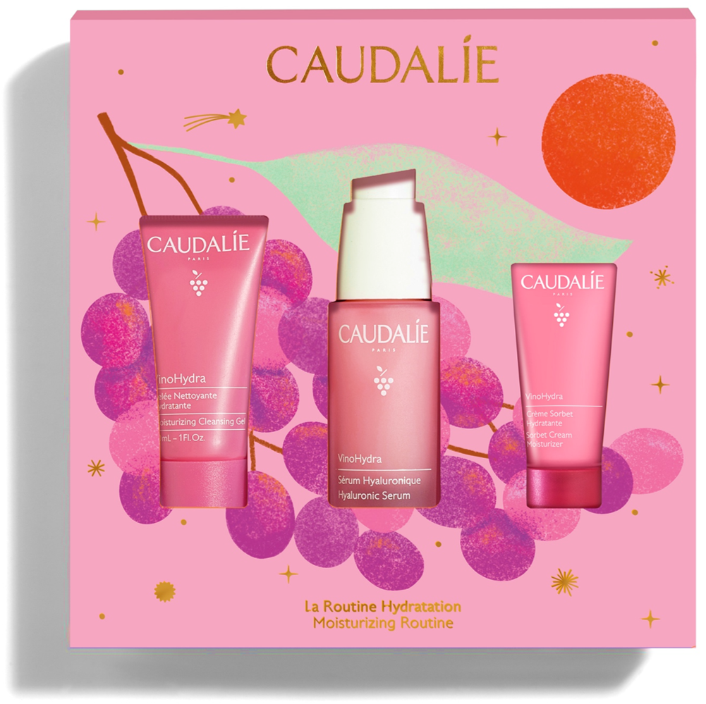 CAUDALIE PROMO VINOHYDRA Хиалуронов Серум 30ml +Хидратиращ Почистващ Гел 30ml + Хидратиращ Крем Сорбе 15ml