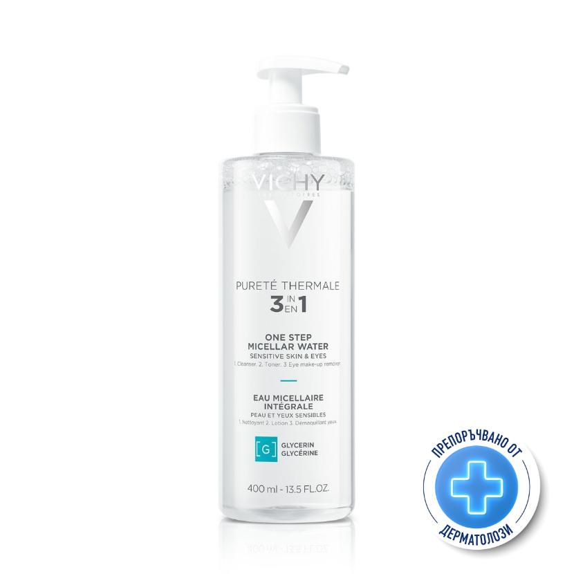 VICHY PURETE TERMALE почистваща мицеларна вода за лице чувствителна кожа 400ml