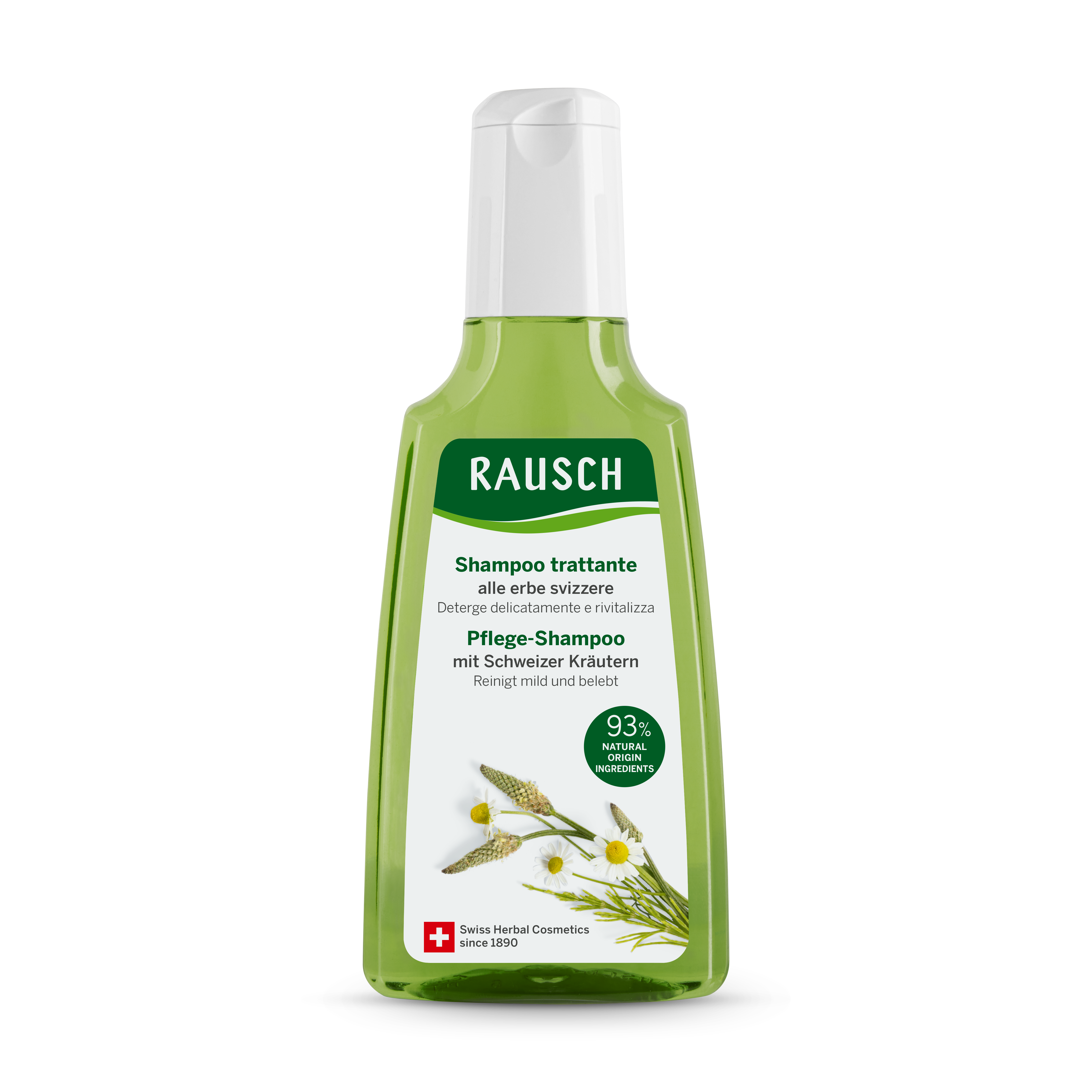 RAUSCH Шампоан за коса с швейцарски билки за здрава коса и естествен блясък 200ml