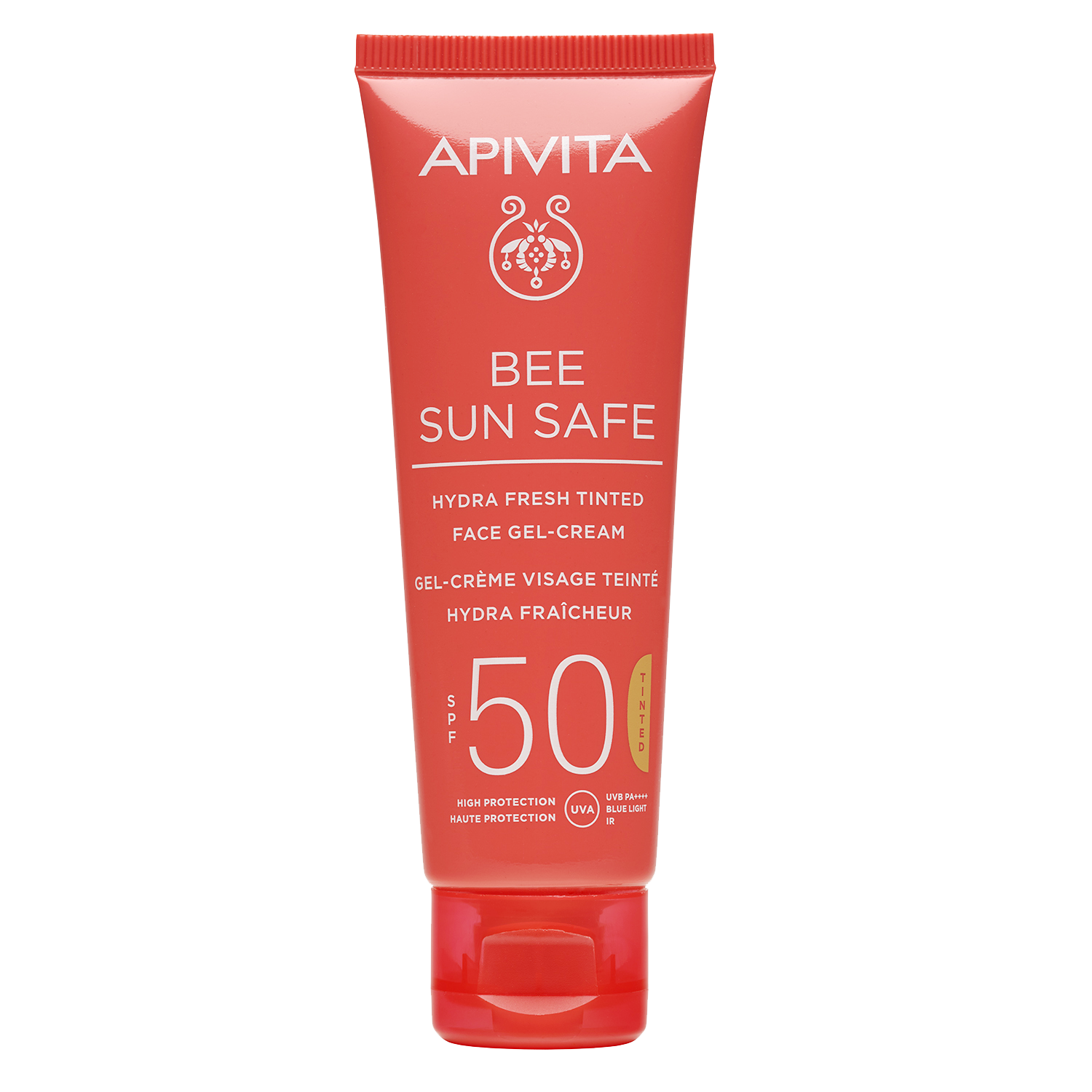 APIVITA BEE SUN SAFE Тониран хидратиращ освежаващ гел-крем за лице SPF50 50ml