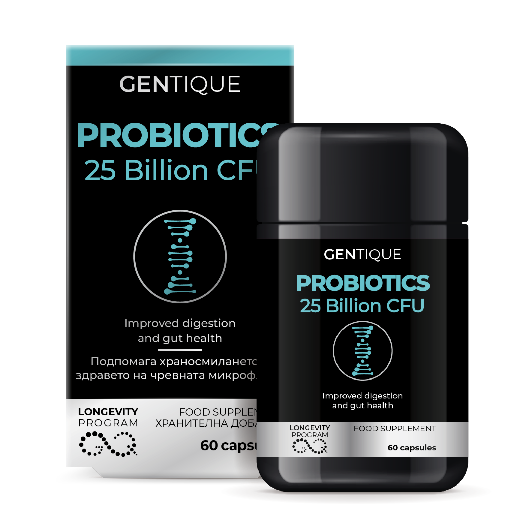 GENTIQUE PROBIOTICS 25 Billion CFU Пробиотик x 60 caps