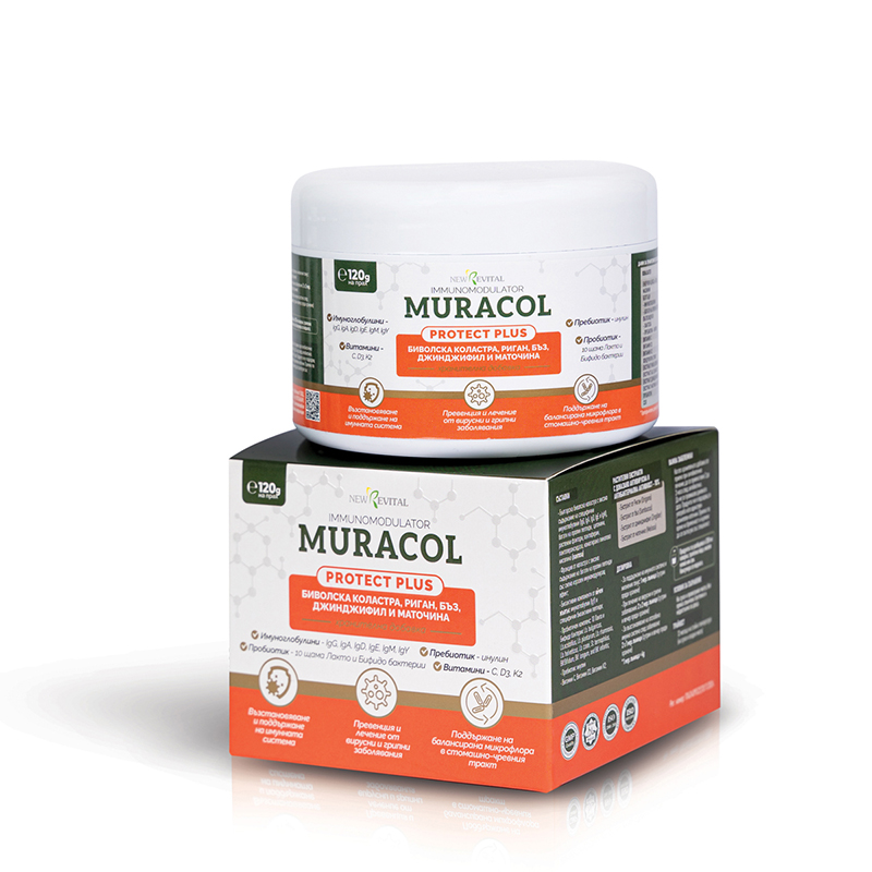 MURACOL Protect Plus Биволска коластра за силен имунитет и жизненост 120g прах