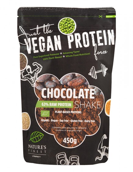 NATURE’S FINEST RAW PROTEIN Протеин 63% с ШОКОЛАД на прах БИО 450g