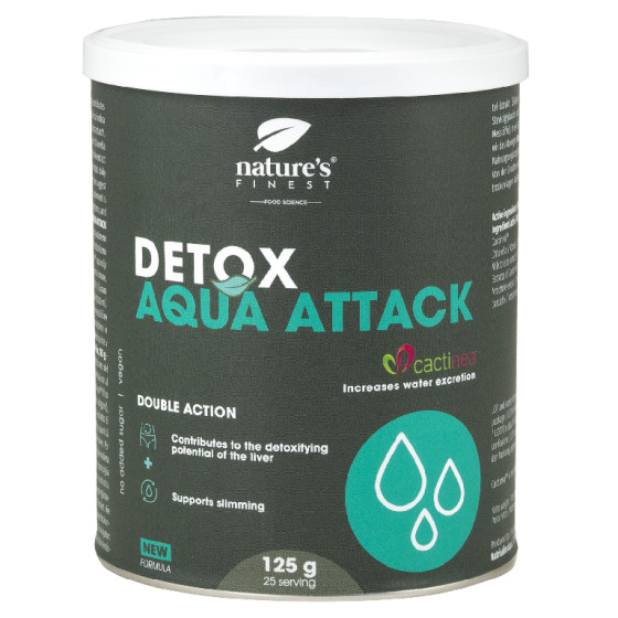 NATURE’S FINEST DETOX AQUA ATACK Супер микс на прах при задържане на вода и за детоксикция 125g