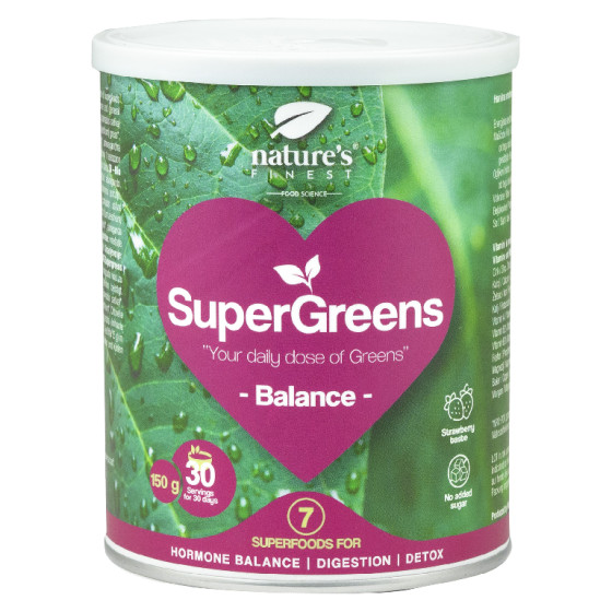 NATURE’S FINEST SUPERGREENS BALANCE Супер микс БИО на прах за общо добро състояние на организма 150g
