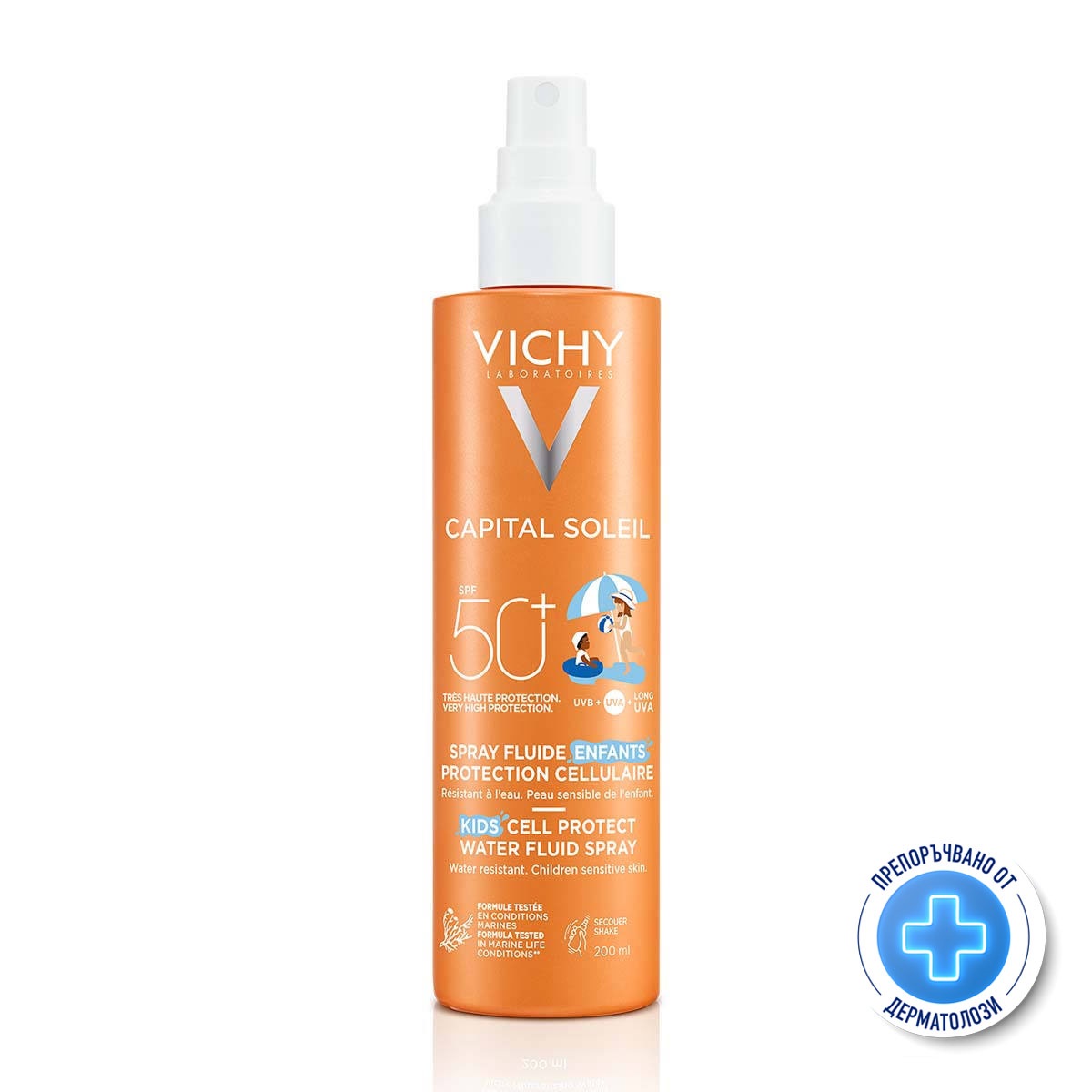 VICHY SOLEIL SPF50+ CELL PROTECT sunscreen fluid spray for children 200ml
