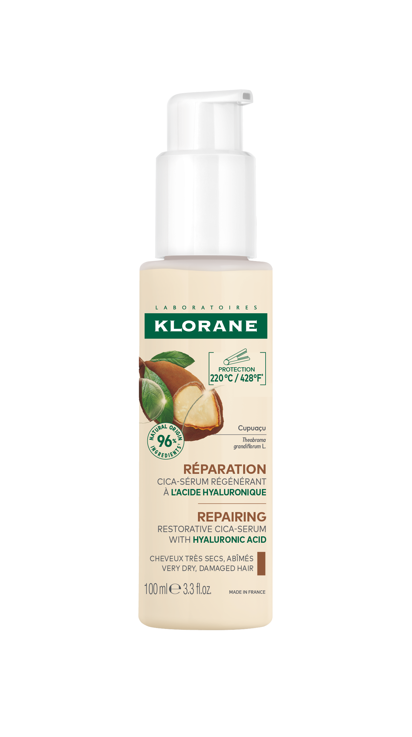 KLORANE CICA Cica restorative serum with organic cupuasu and hyaluronic acid for damaged hair 100ml