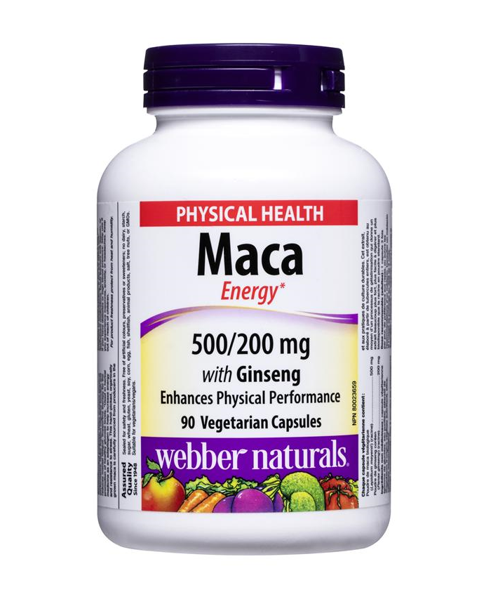 WEBBER NATURALS MACA ENERGY for maintaining energy metabolism x 90 caps