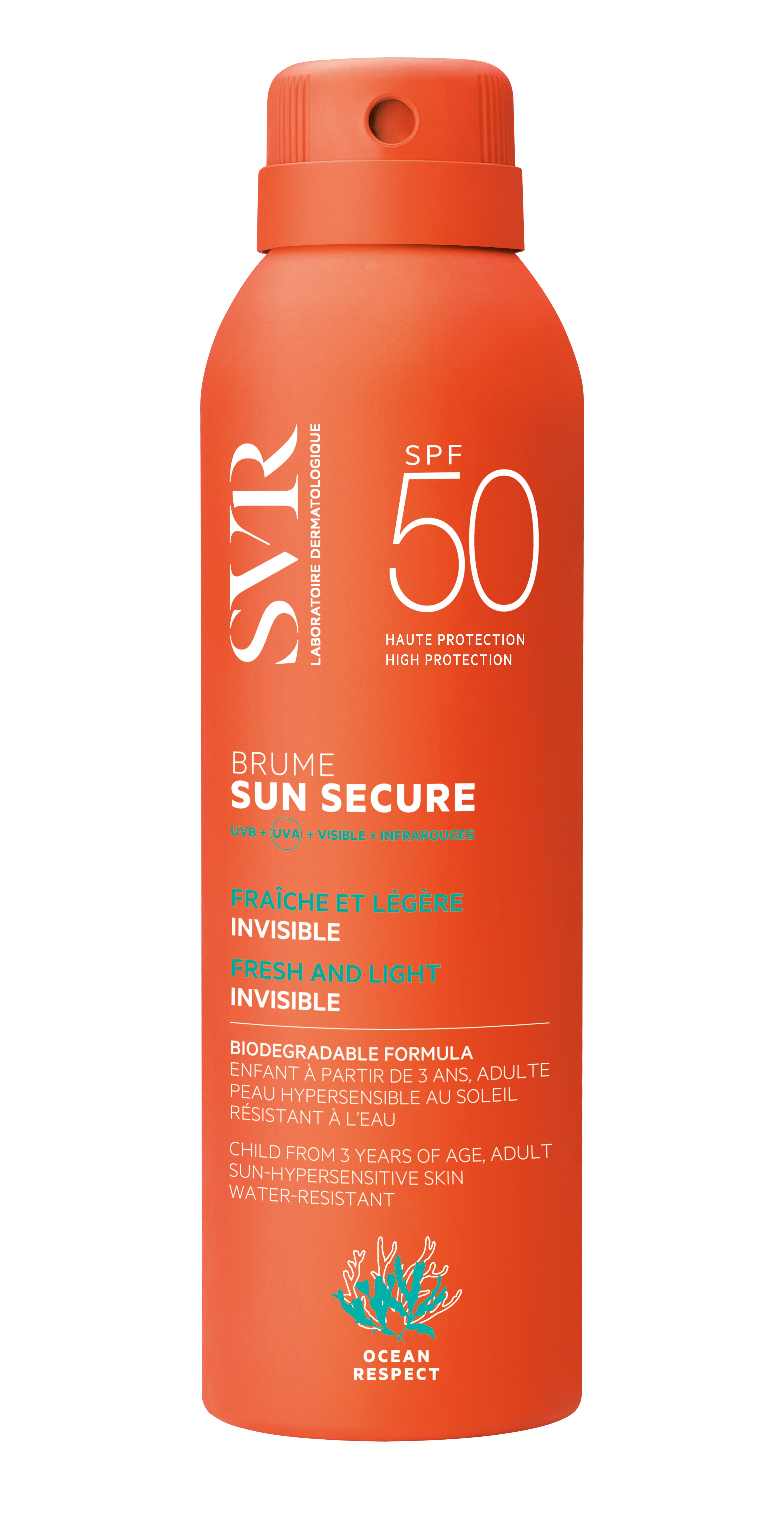 SVR SUN SECURE face and body spray SPF50+ 200ml