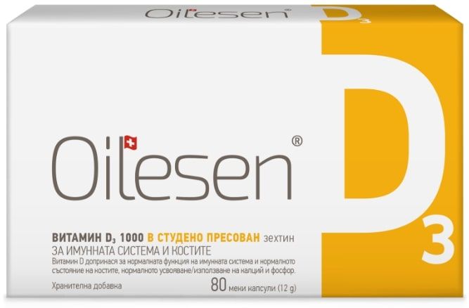 OILESEN VIT D3 1000IU витамин Д3 x 80 caps