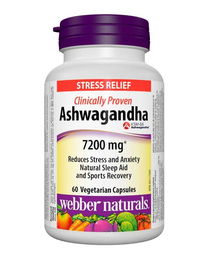 WEBBER NATURALS ASHWAGANDHA for stress control x 60 caps
