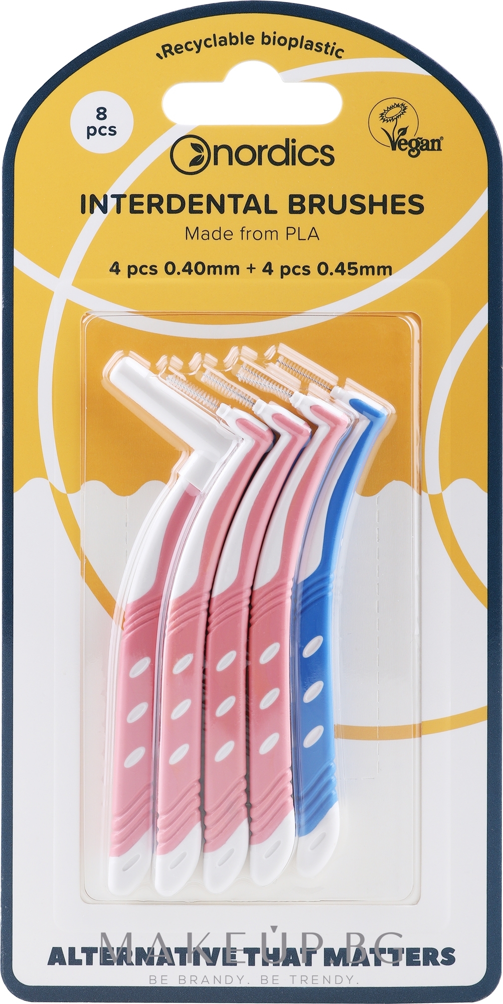 NORDICS PLA interdental toothbrushes 0.40mm + 0.45mm x 8