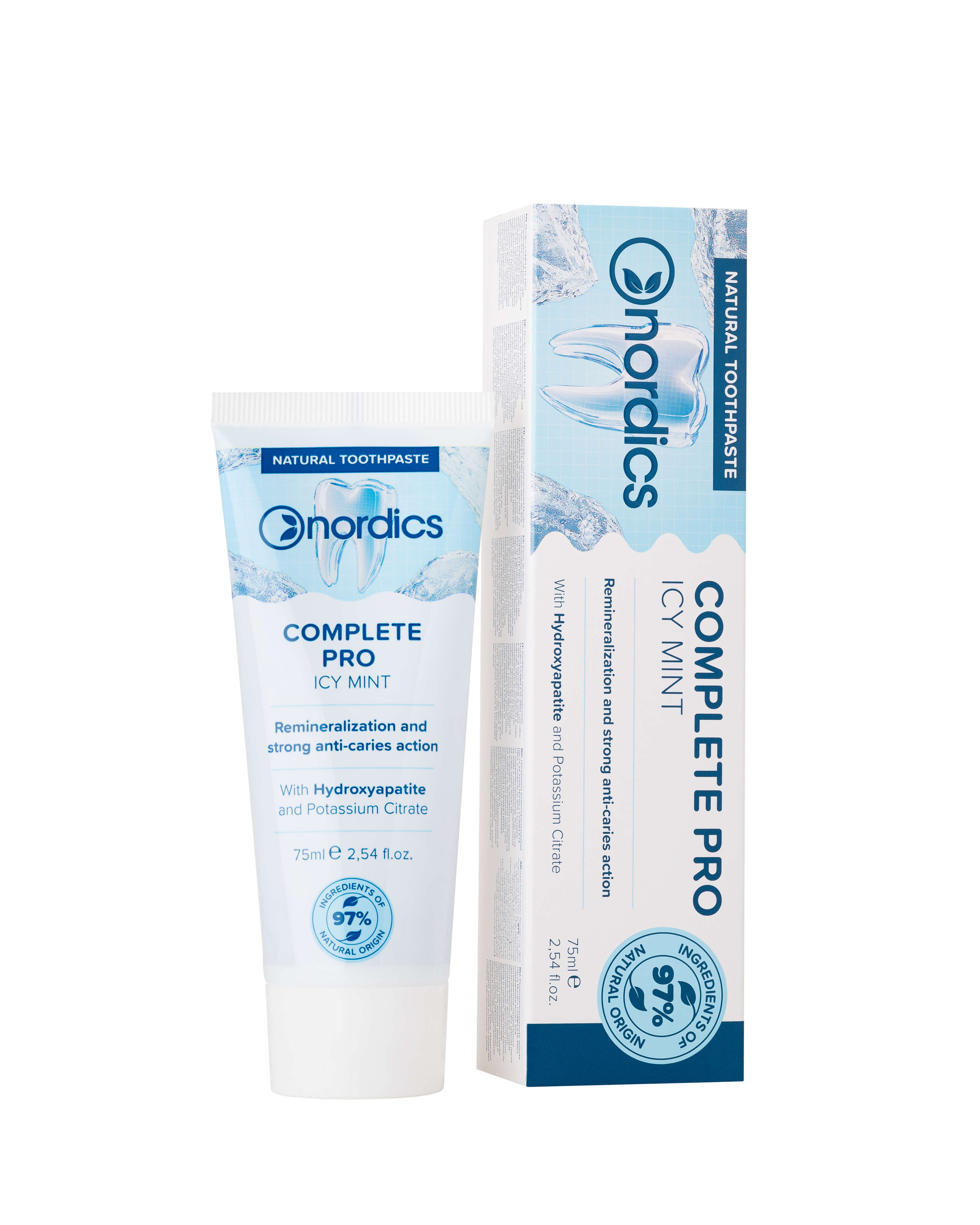 NORDICS COMPLETE PRO Bio-certified toothpaste for complete care 75ml