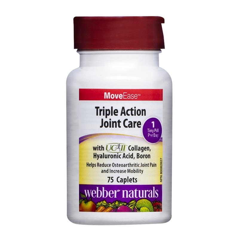 WEBBER NATURALS MOVEEASE Triple Action Joint Care with collagen, boron and hyaluronic acid x 75 tablets