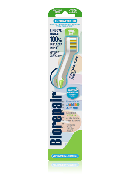 BIOREPAIR детска четка за зъби джуниор медиум софт за 6-12 години