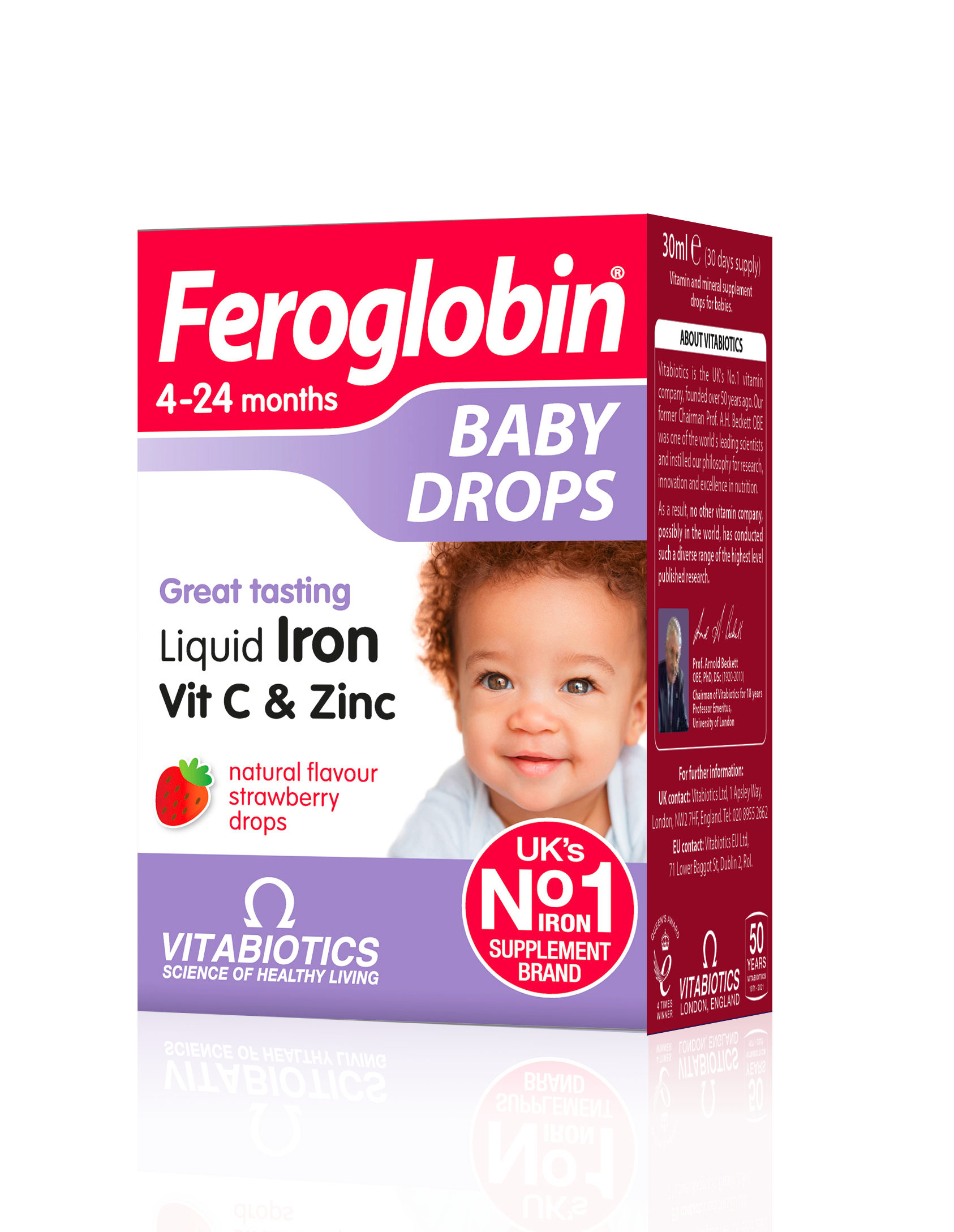 VITABIOTICS FEROGLOBIN капки формула с желязо, плюс витамин С и цинк 30ml