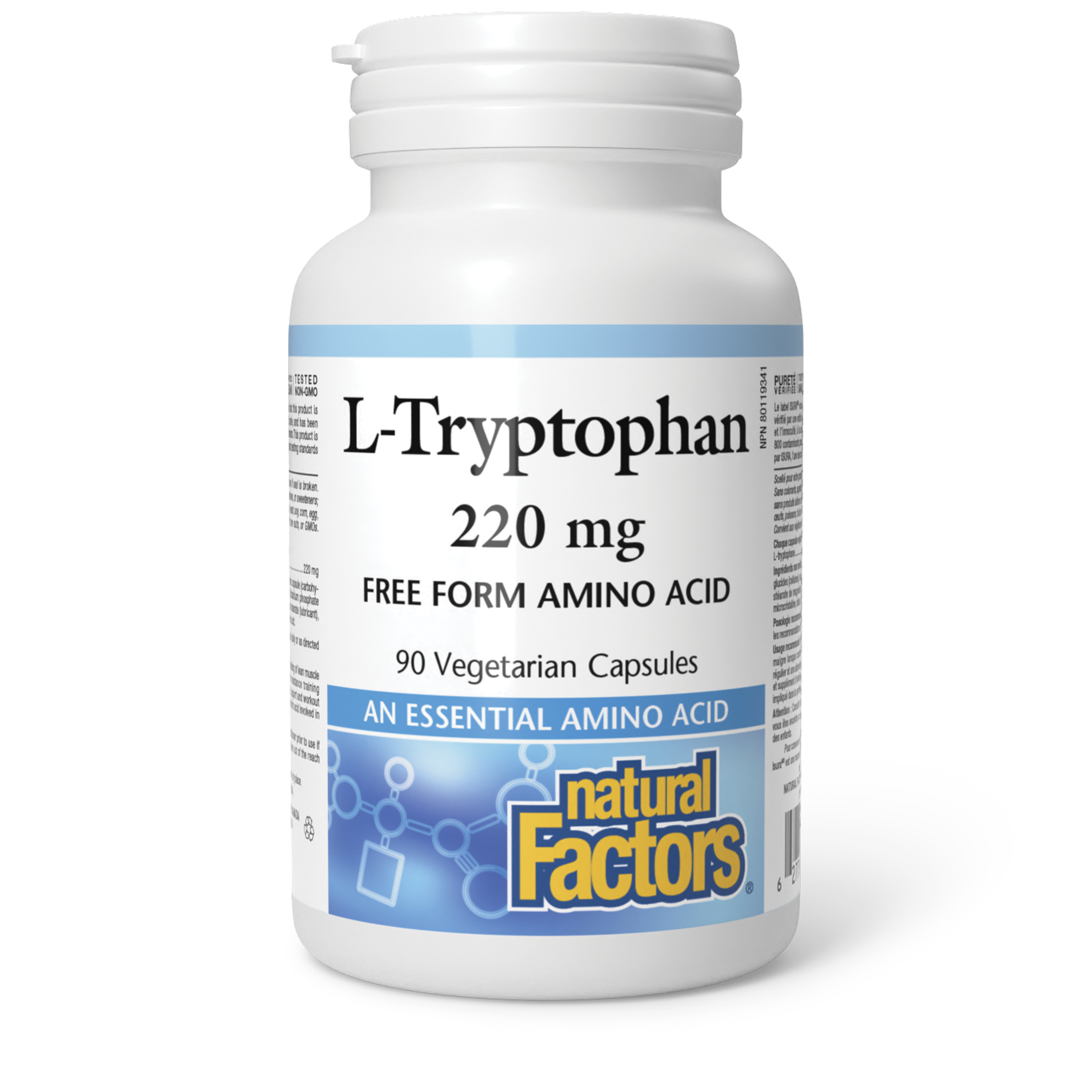 NATURAL FACTORS L-TRYPTOPHAN 220mg L-Tryptophan for better sleep x 90 caps