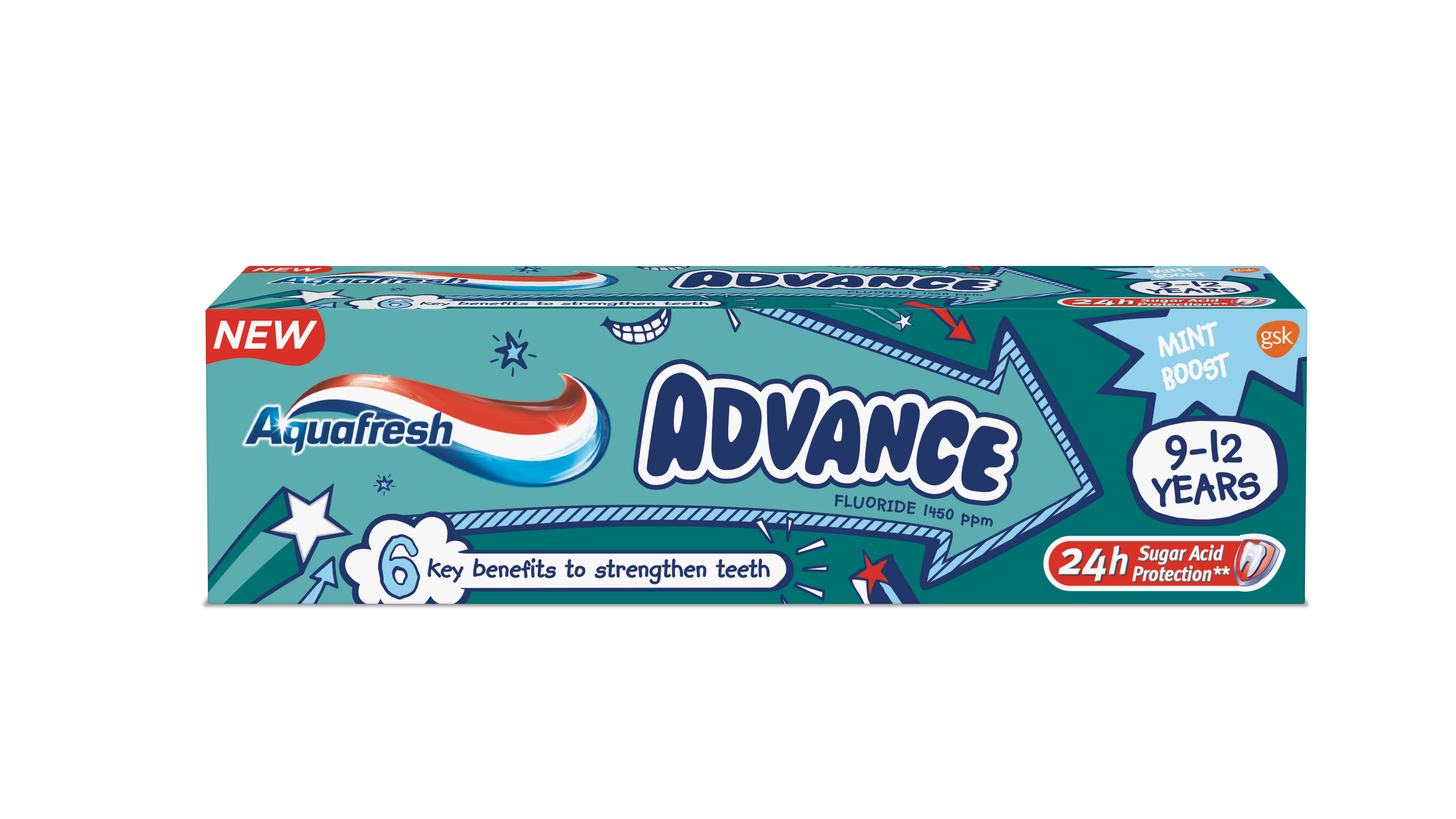 AQUAFRESH ADVANCE KIDS паста за зъби 75ml 9-12 години