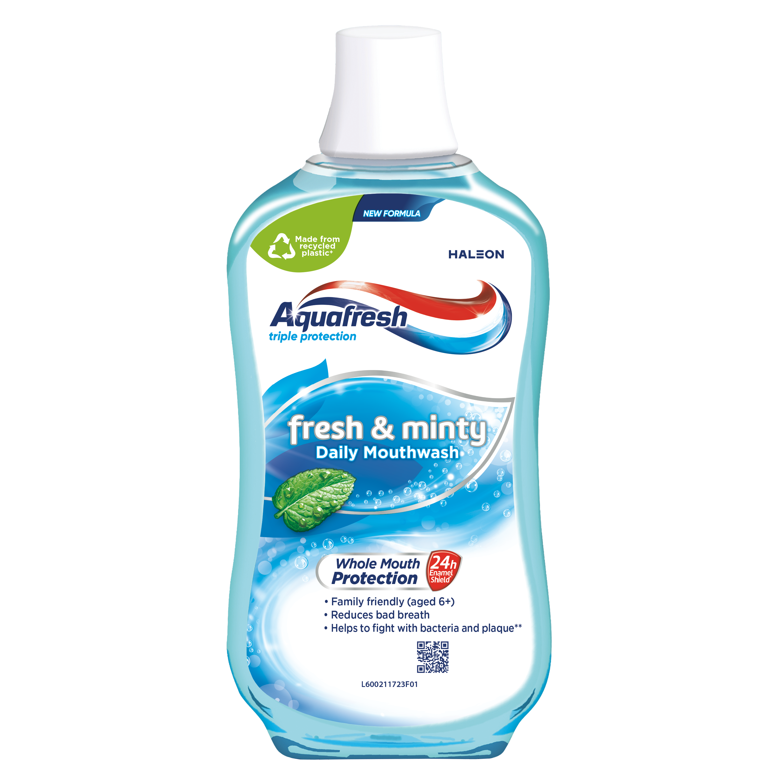 AQUAFRESH Fresh & Minty 6+ вода за уста 500 ml