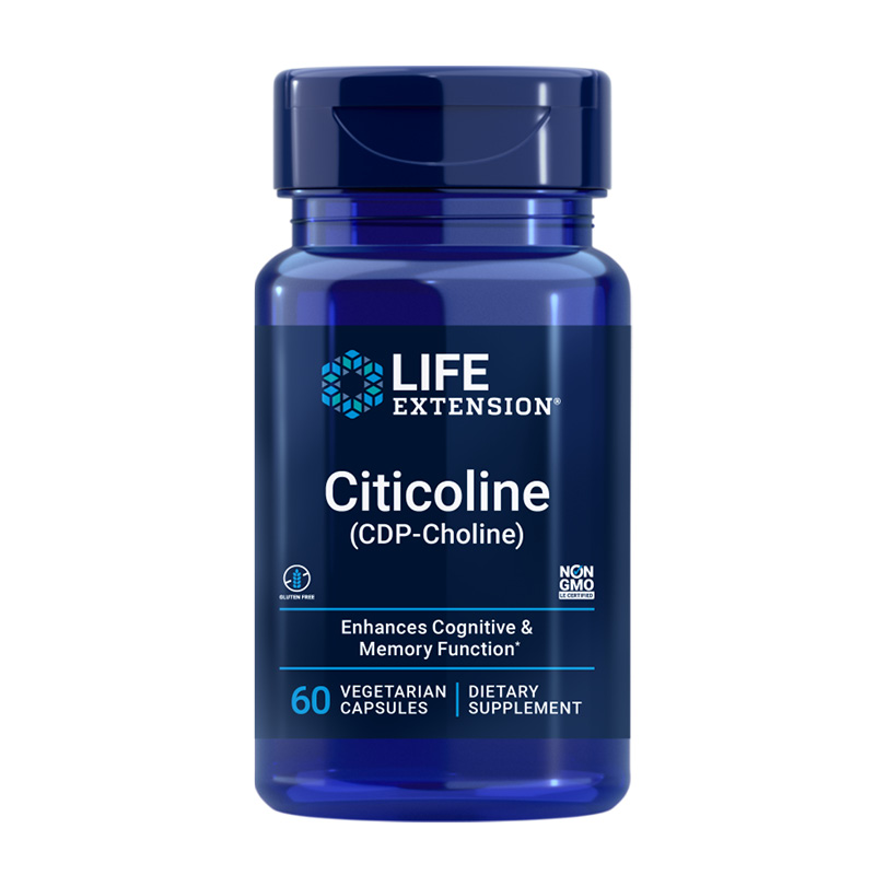 LIFE EXTENSION COGNIZIN CDP-Choline 250mg Цитиколин подобрява когнитивните способности х 60 Vcaps