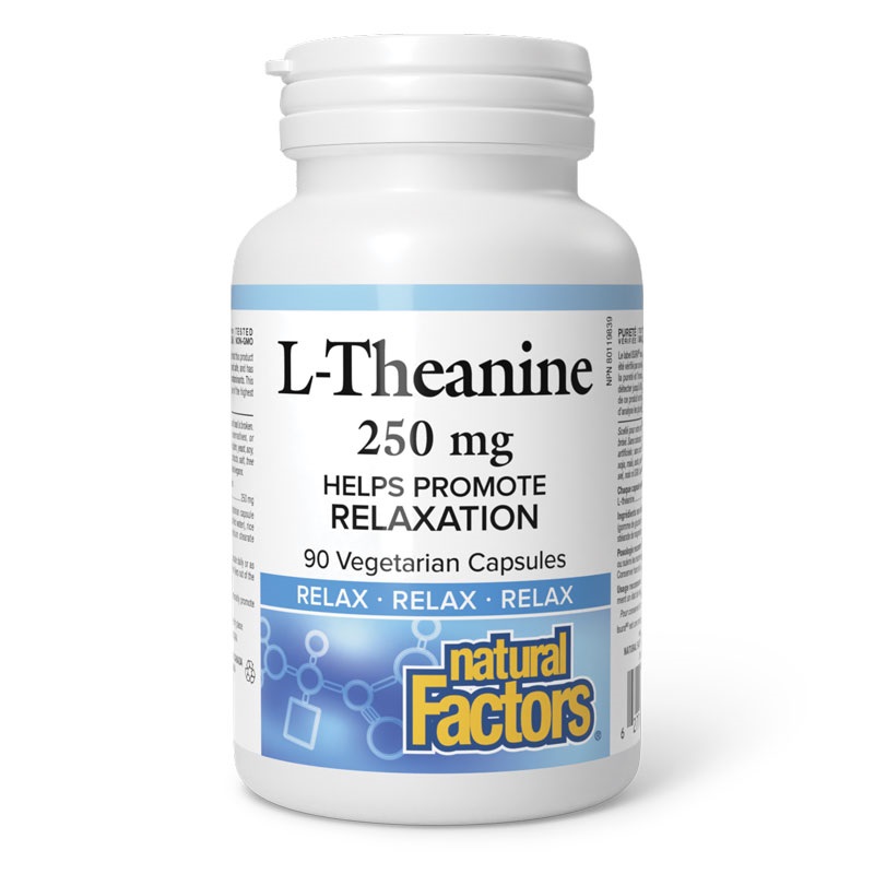 NATURAL FACTORS L-THEANINE 250mg L-Theanine for stress x 90 V caps