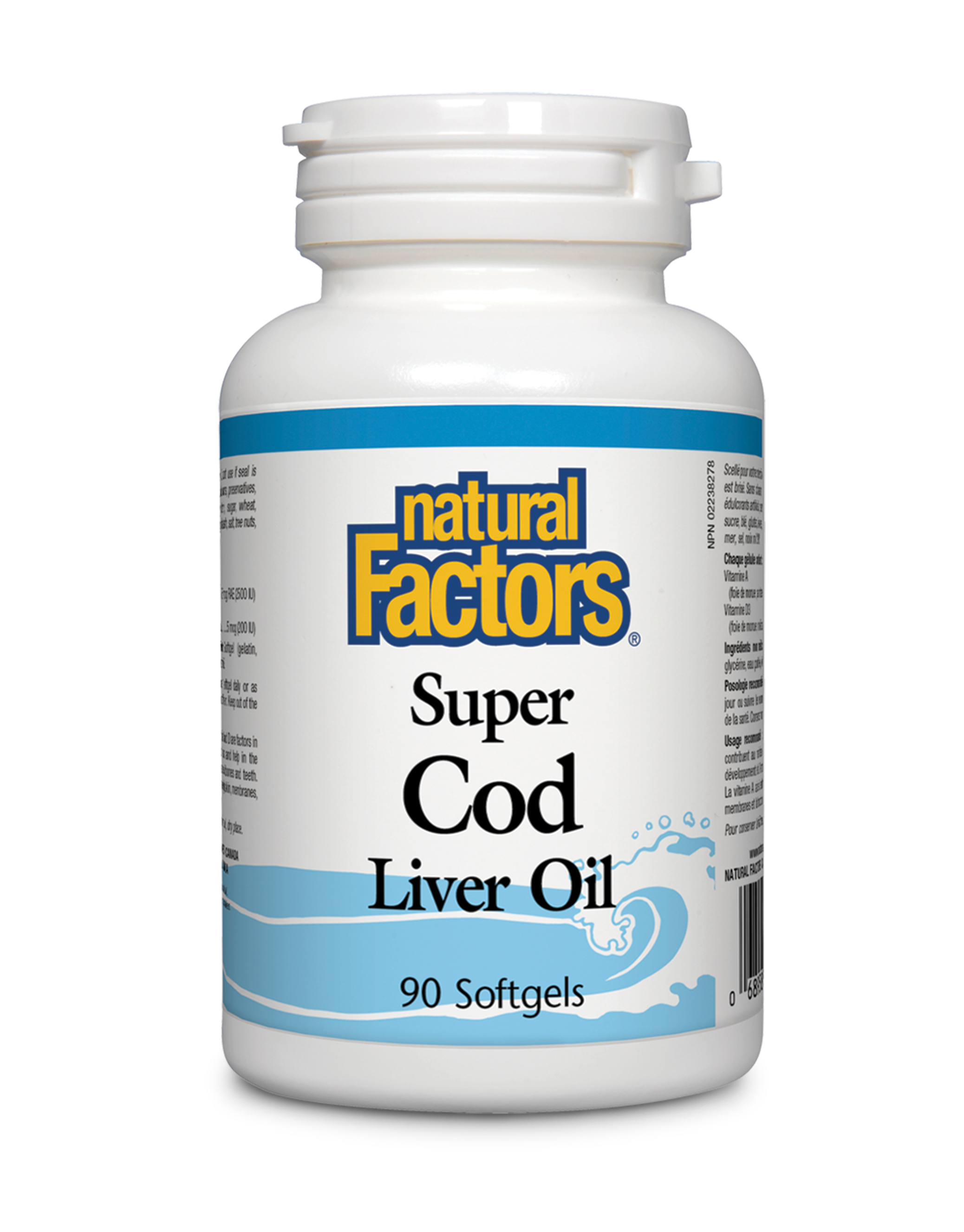 NATURAL FACTORS Черен дроб на треска масло 1100mg x 90 caps