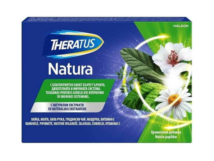THERATUS NATURA for the throat, respiratory and immune system x 16 tabl